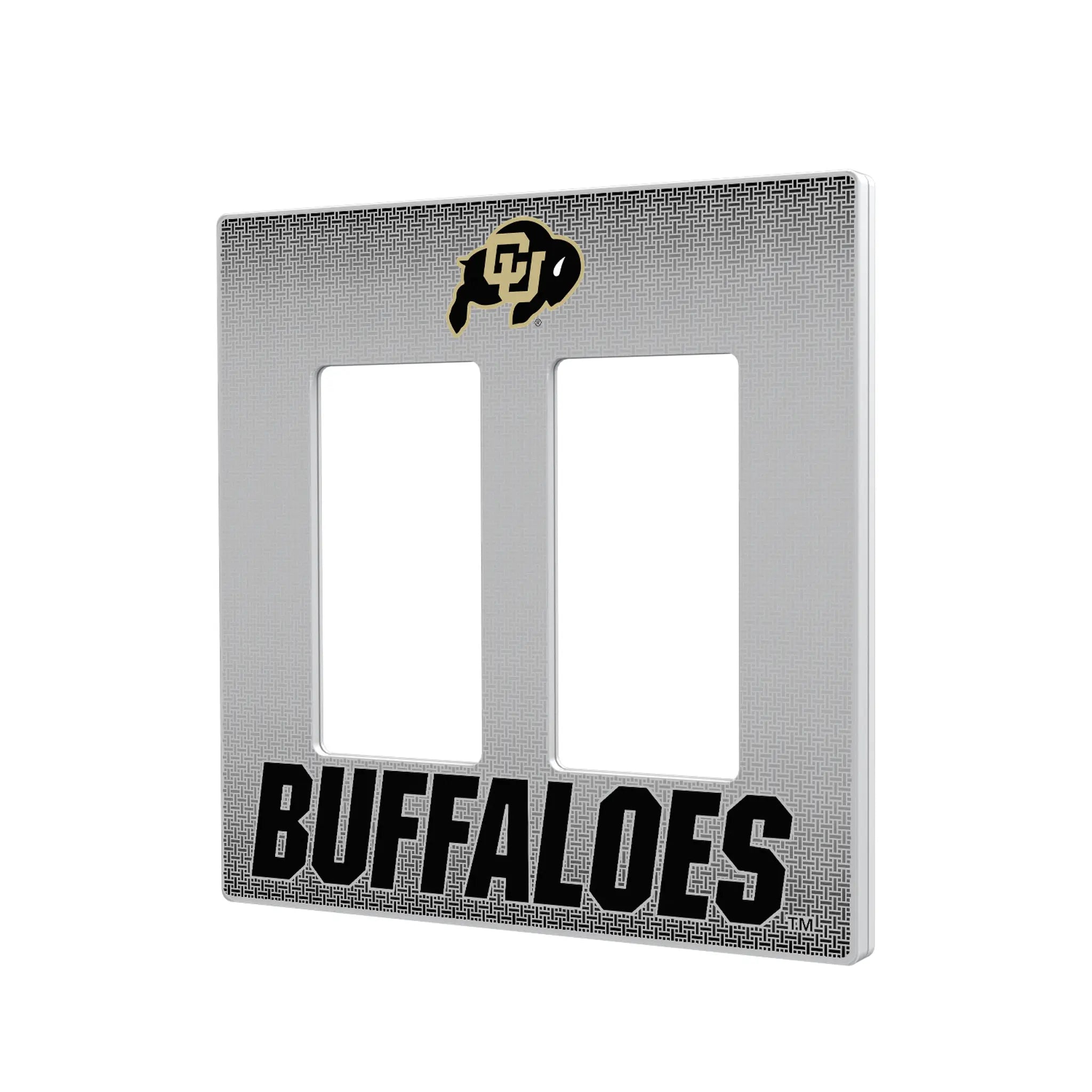 University of Colorado Buffaloes Linen Hidden-Screw Light Switch Plate#Style_Double Rocker
