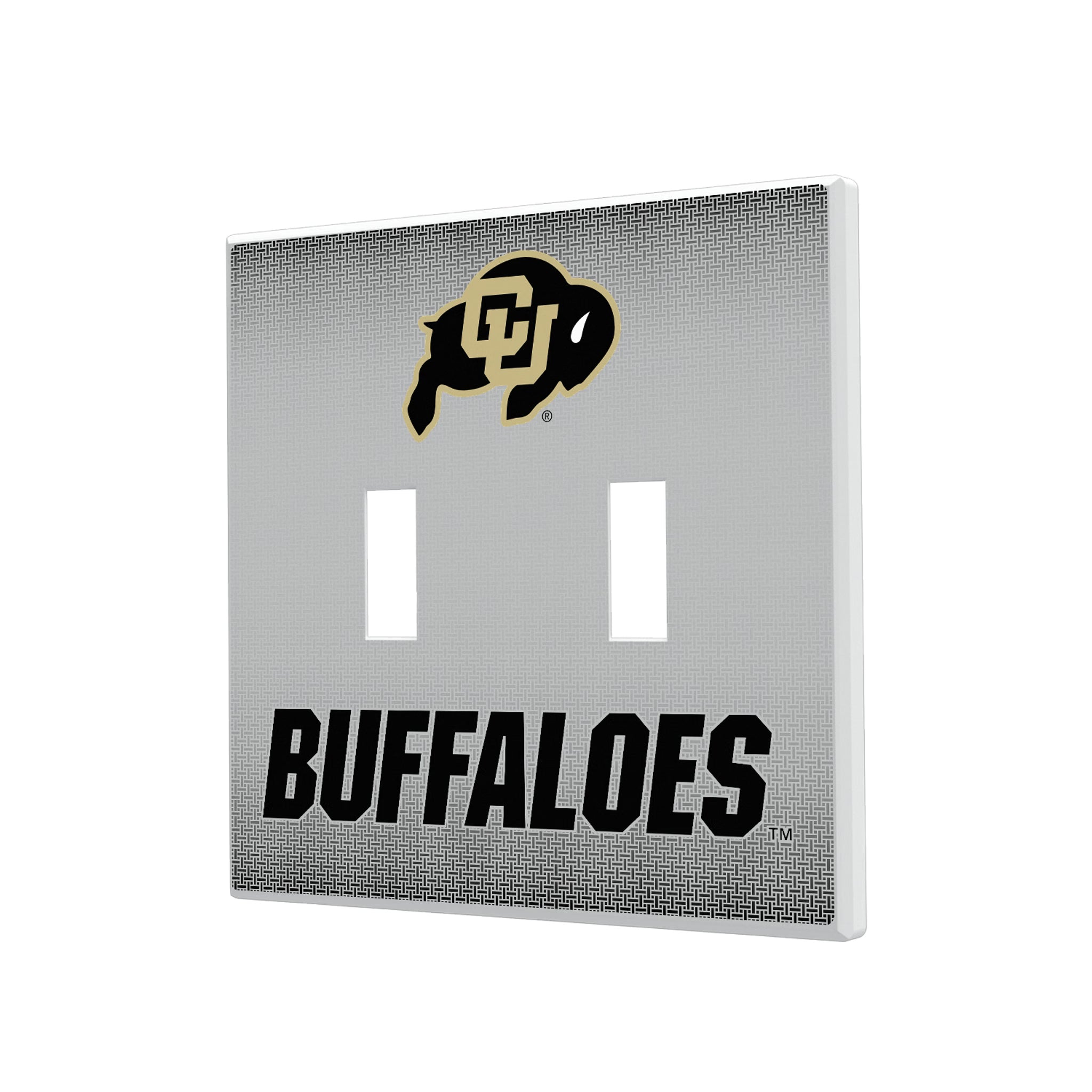 University of Colorado Buffaloes Linen Hidden-Screw Light Switch Plate#Style_Double Toggle