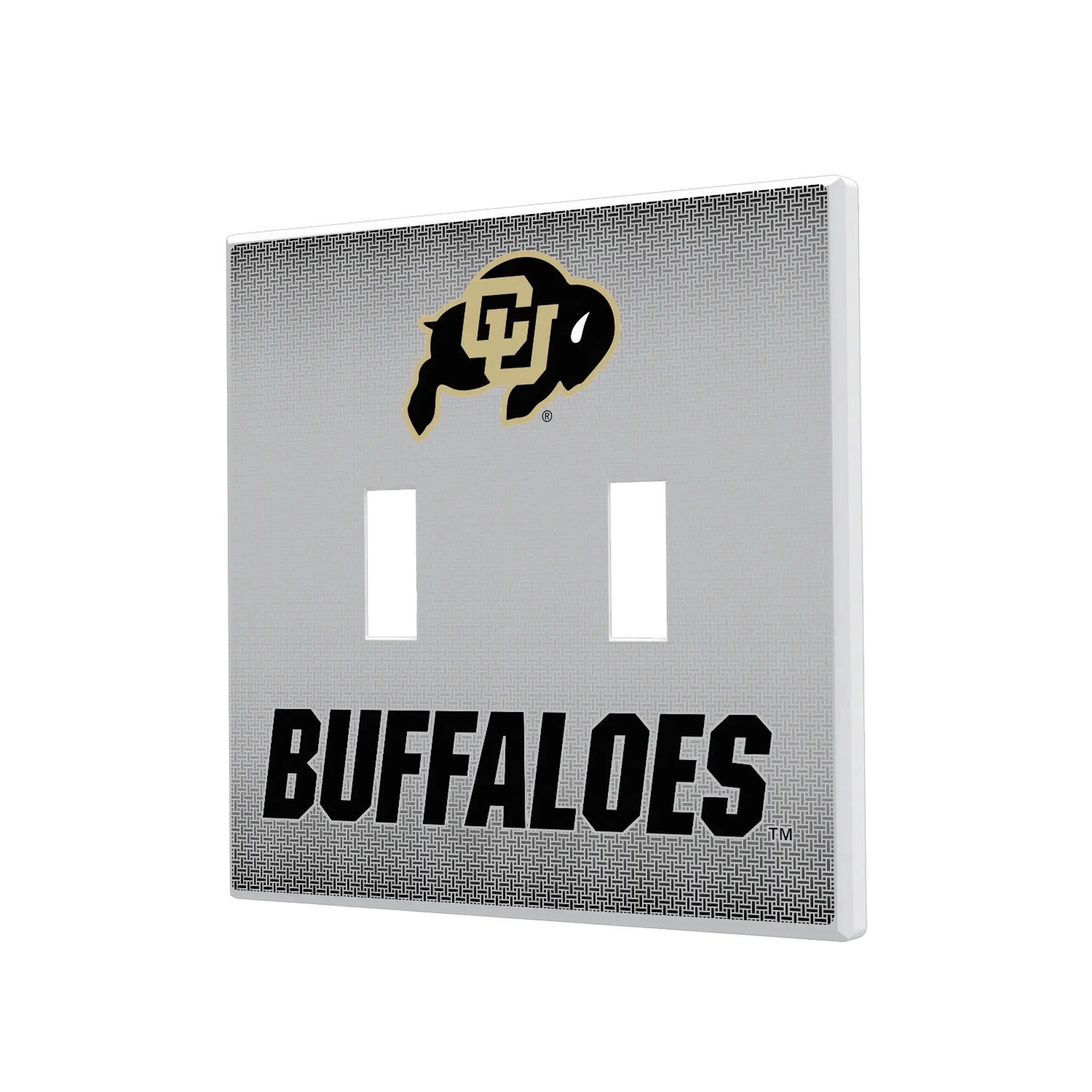 University of Colorado Buffaloes Linen Hidden-Screw Light Switch Plate#Style_Double Toggle