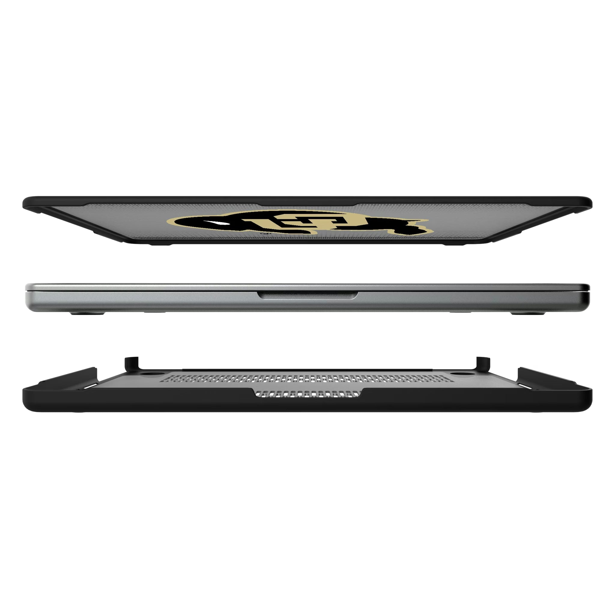 University of Colorado Buffaloes Linen MacBook Laptop Case for Apple MacBook#Device_MacBook Pro (14-inch, 2021) / MacBook Pro (14-inch, 2023) / MacBook Pro (14-inch, 2024)