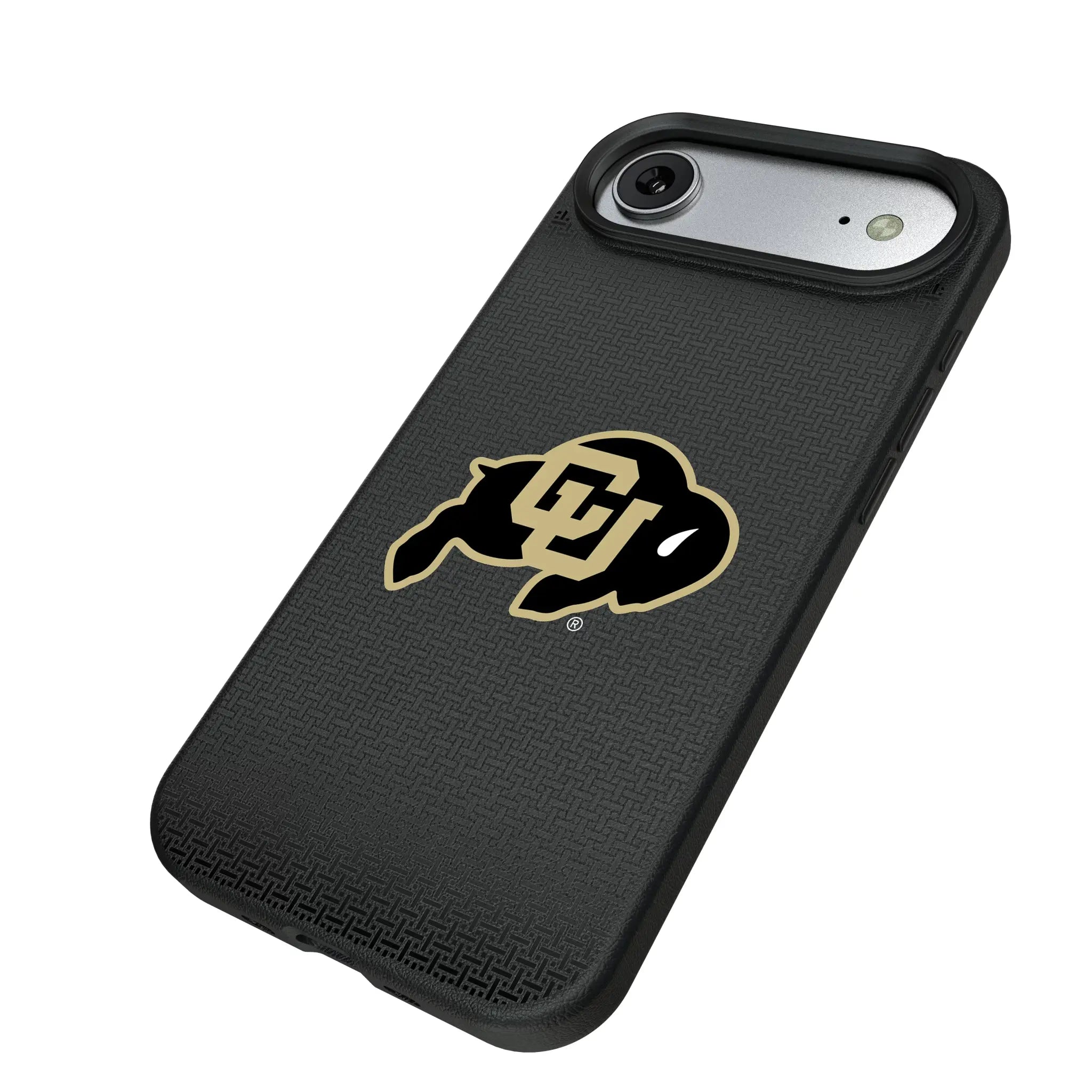 University of Colorado Buffaloes Linen iPhone MagSafe Compatible Phone Case for Apple iPhone - Isometric View#Device_iPhone Air