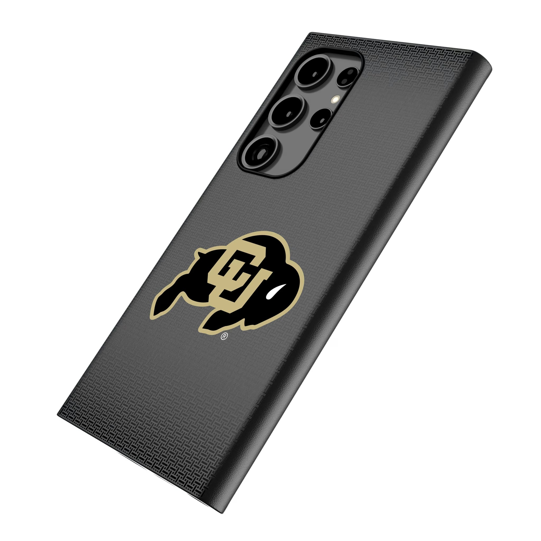 University of Colorado Buffaloes Linen Galaxy MagSafe Compatible Phone Case for Samsung Galaxy - Isometric View