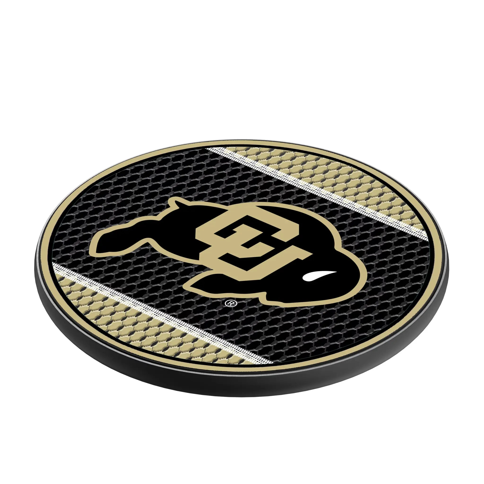 University of Colorado Buffaloes Mesh 15-Watt Wireless Charger - Isometric View