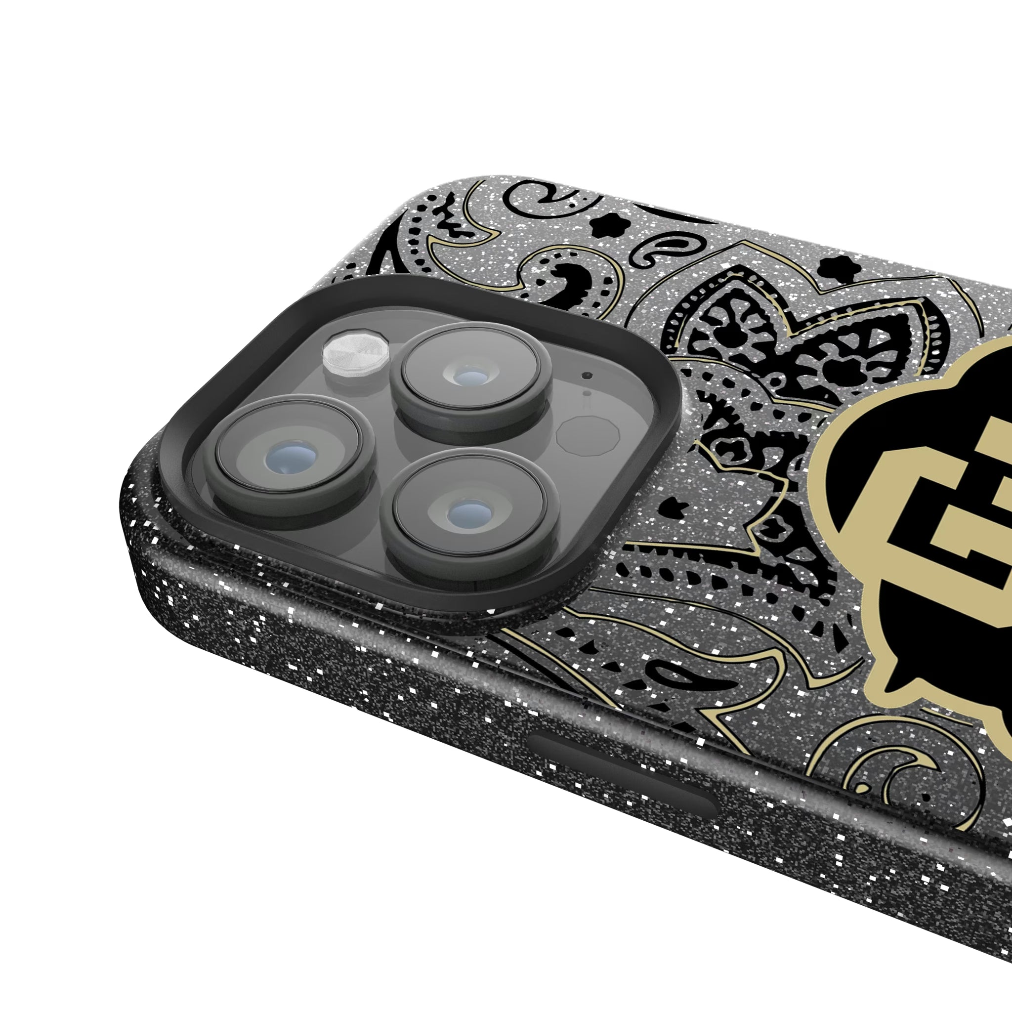 University of Colorado Buffaloes Paisley iPhone Bling Phone Case for Apple iPhone - Detail