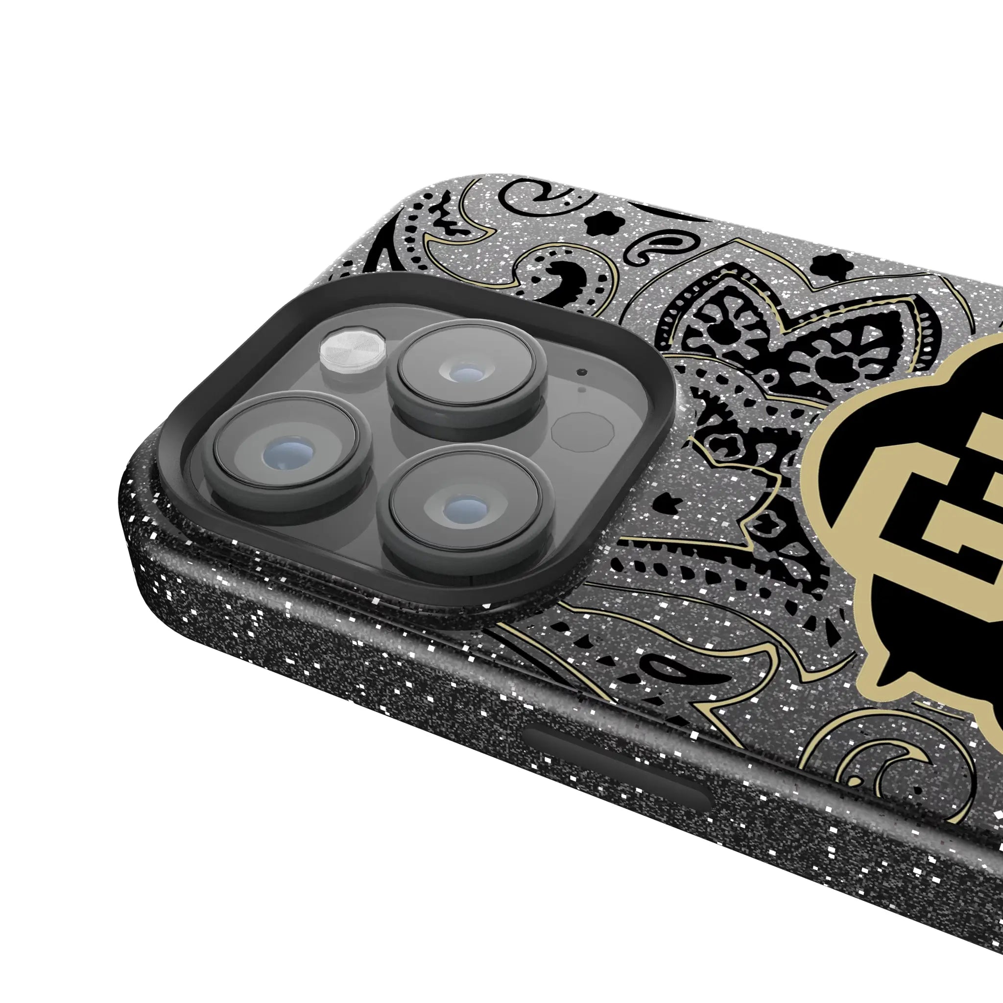 University of Colorado Buffaloes Paisley iPhone Bling Phone Case for Apple iPhone - Detail