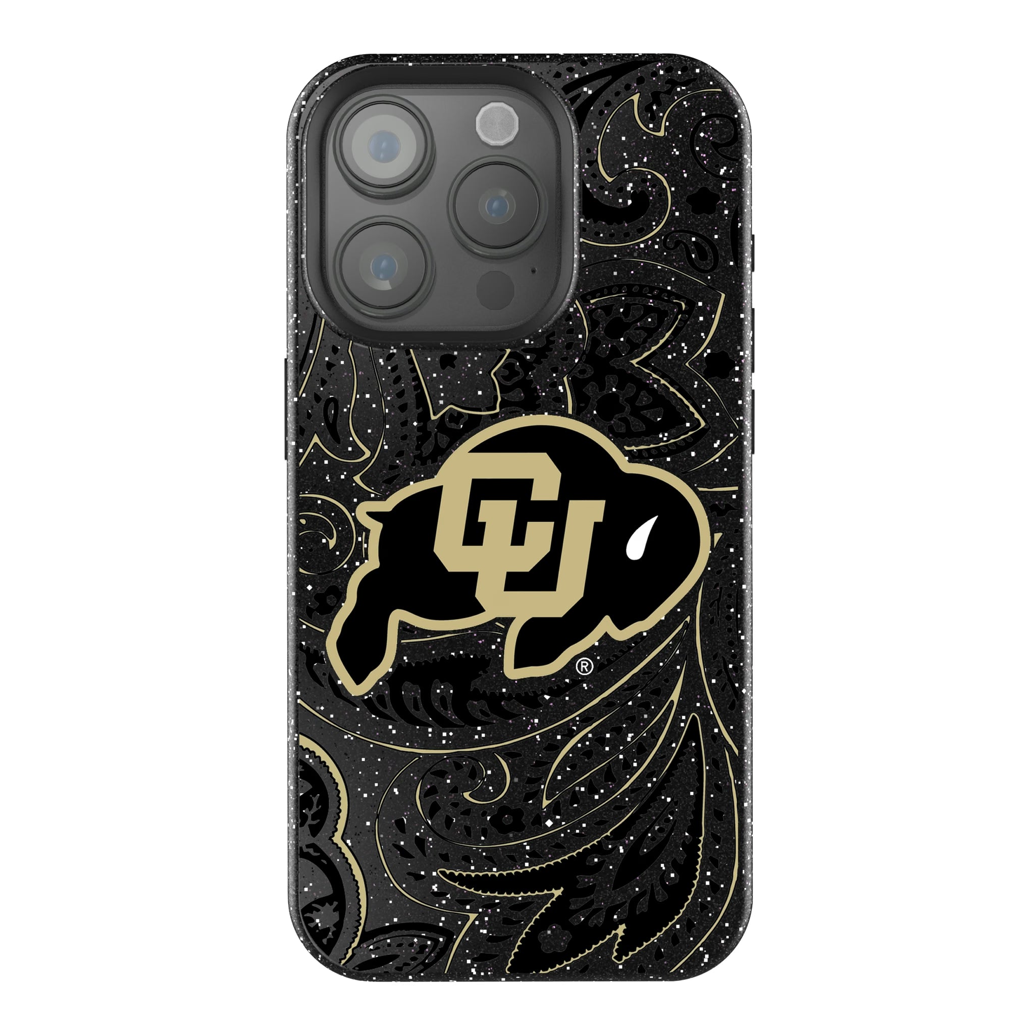 University of Colorado Buffaloes Paisley iPhone Bling Phone Case for Apple iPhone