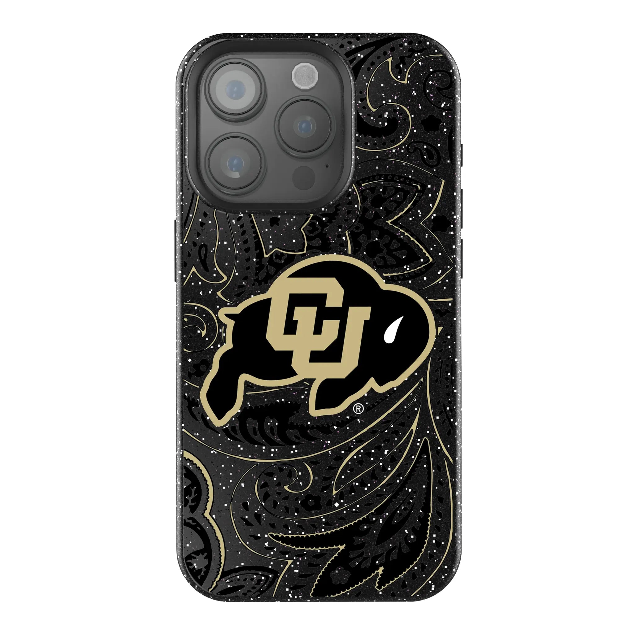 University of Colorado Buffaloes Paisley iPhone Bling Phone Case for Apple iPhone