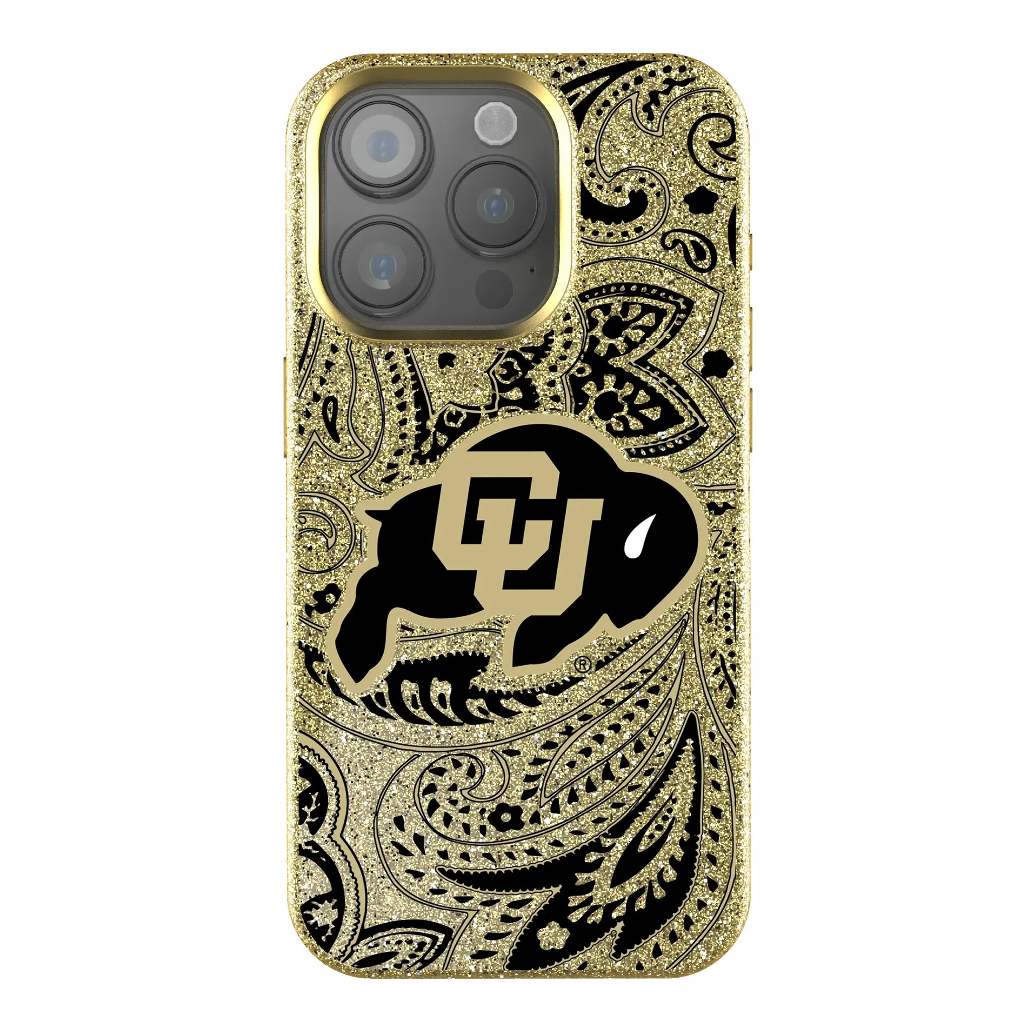 University of Colorado Buffaloes Paisley iPhone Bling Phone Case for Apple iPhone