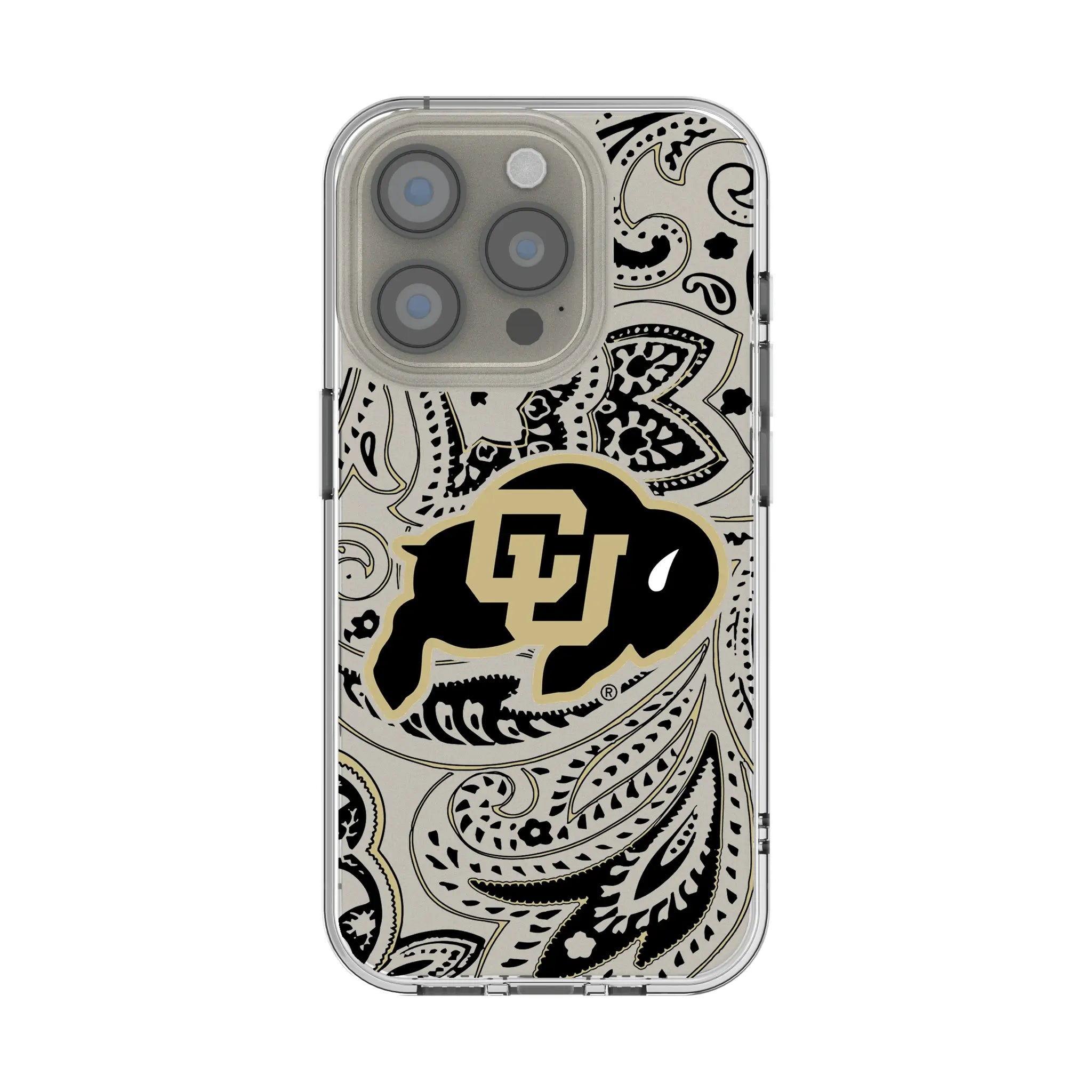 University of Colorado Buffaloes Paisley iPhone Clear Phone Case for Apple iPhone