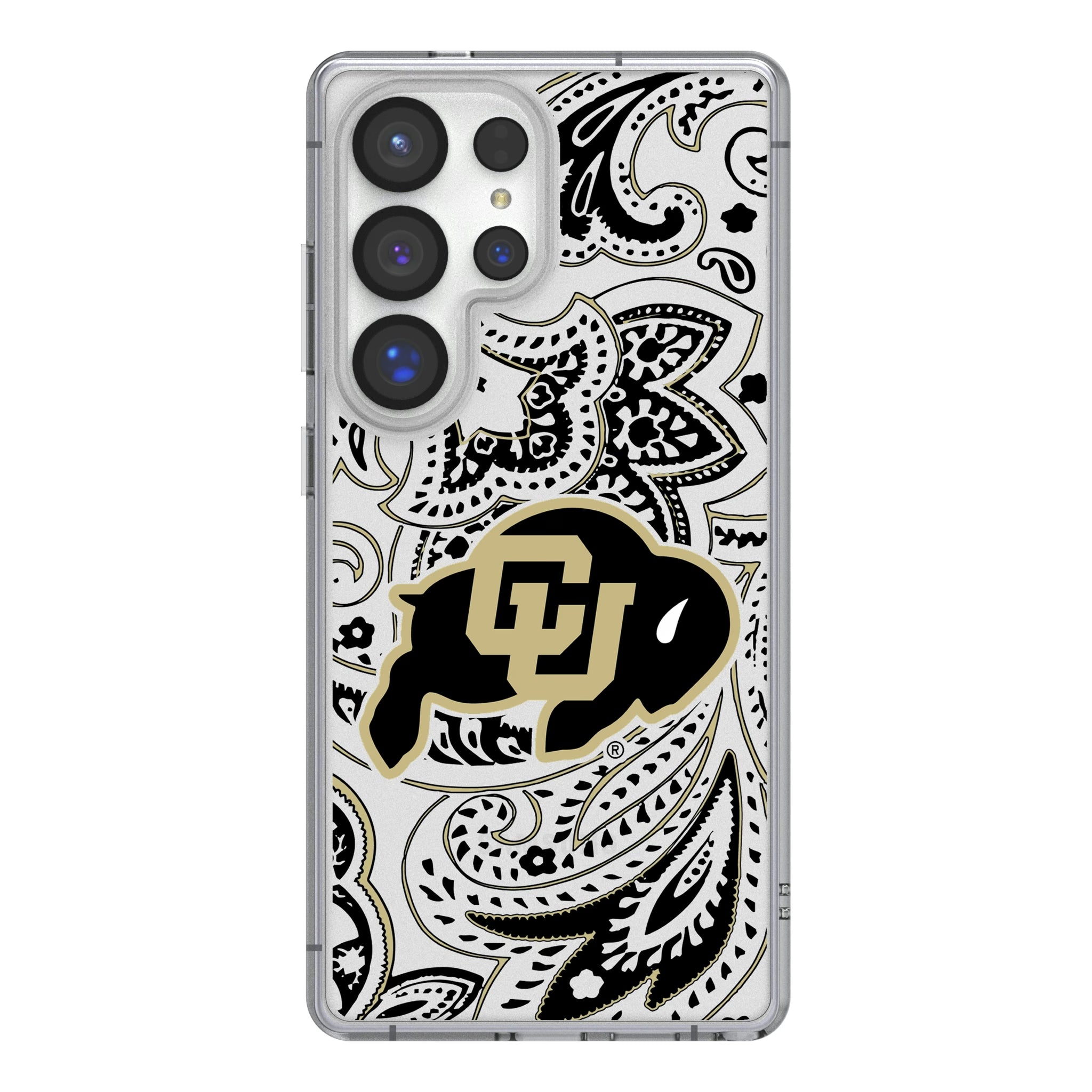 University of Colorado Buffaloes Paisley Galaxy Clear Phone Case for Samsung Galaxy