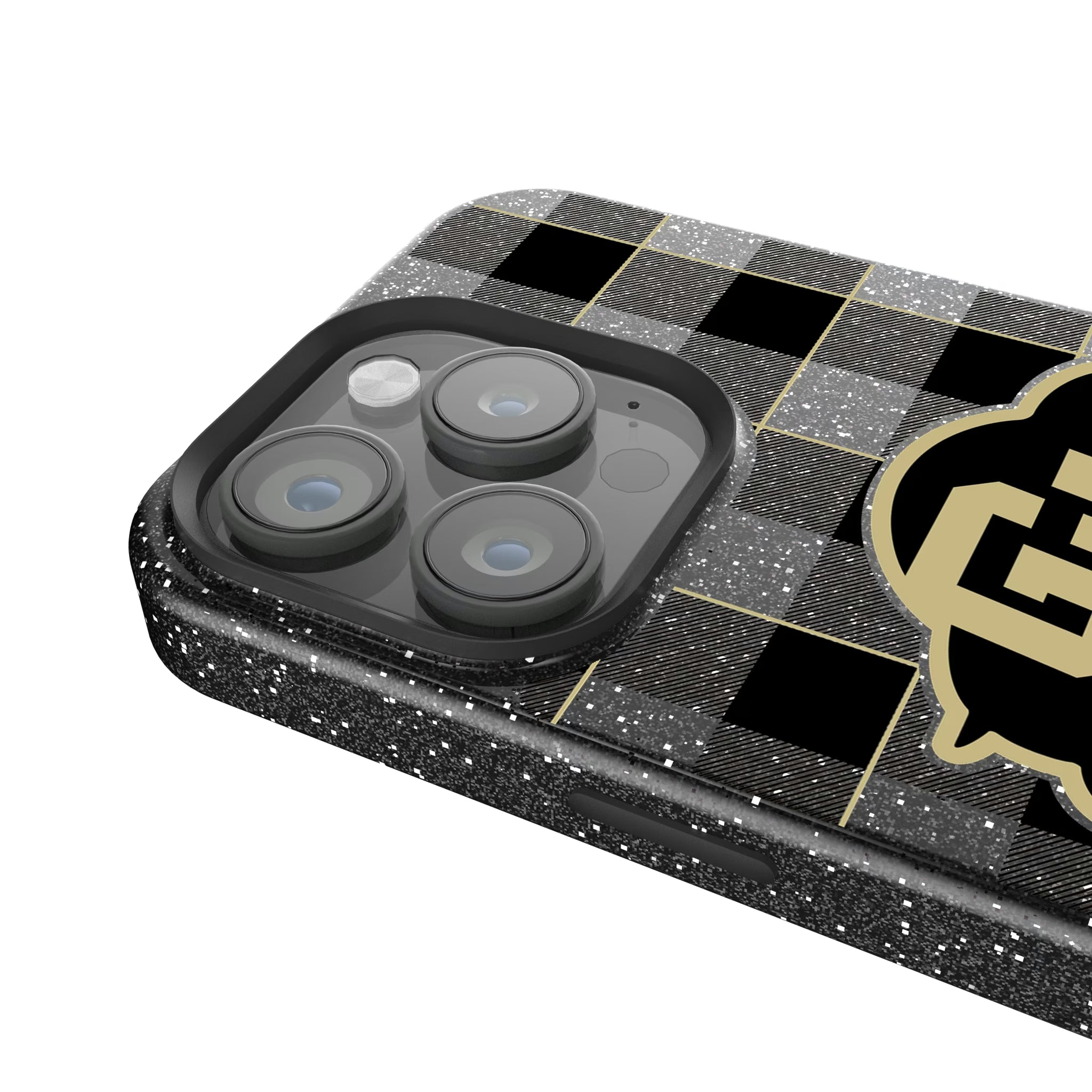 University of Colorado Buffaloes Plaid iPhone Bling Phone Case for Apple iPhone - Detail
