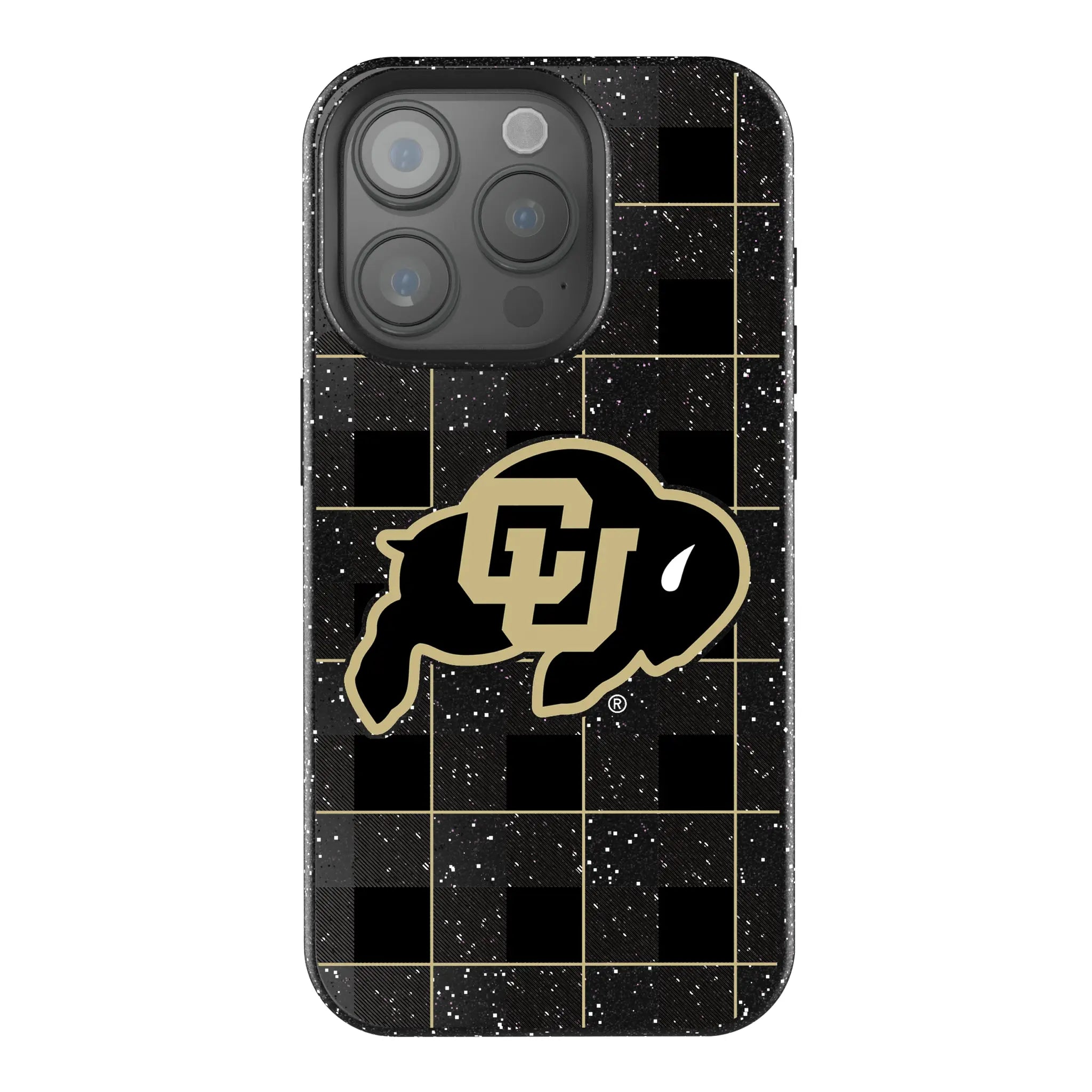 University of Colorado Buffaloes Plaid iPhone Bling Phone Case for Apple iPhone