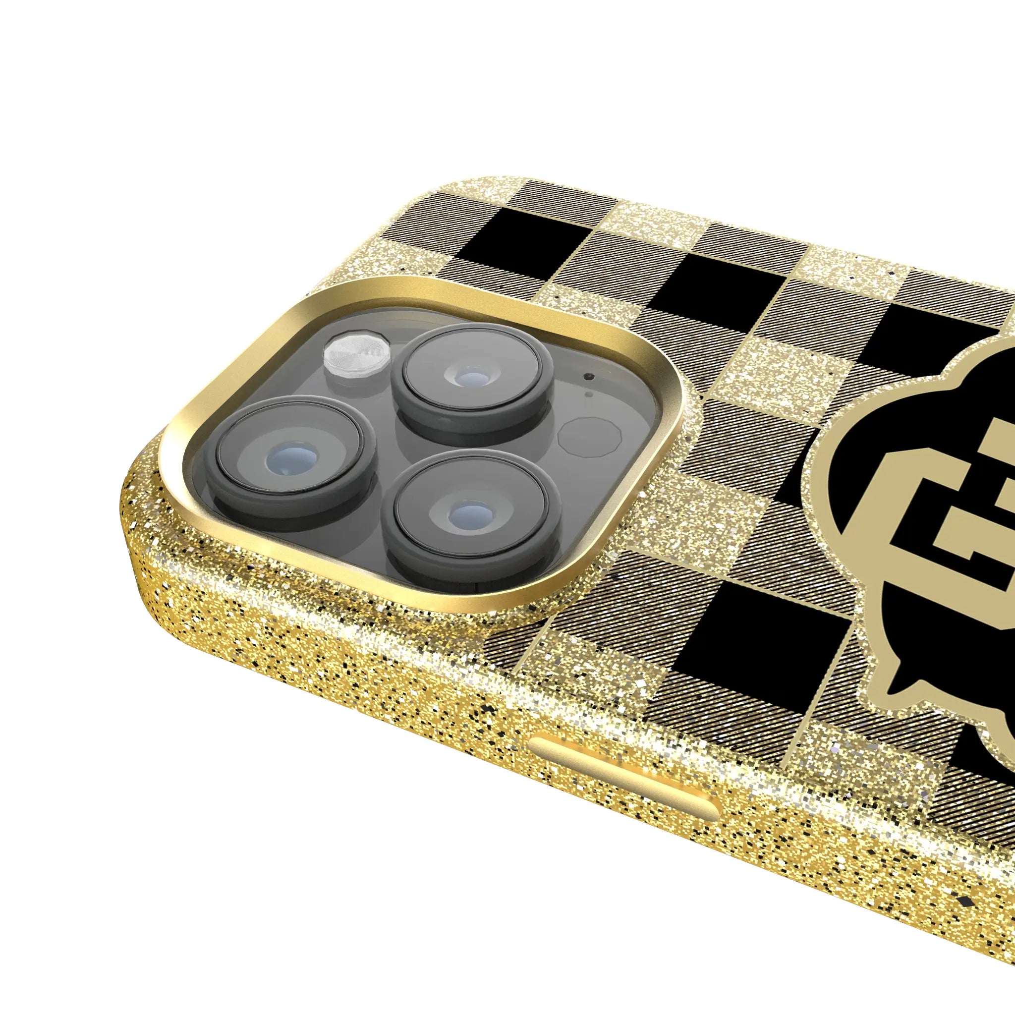 University of Colorado Buffaloes Plaid iPhone Bling Phone Case for Apple iPhone - Detail