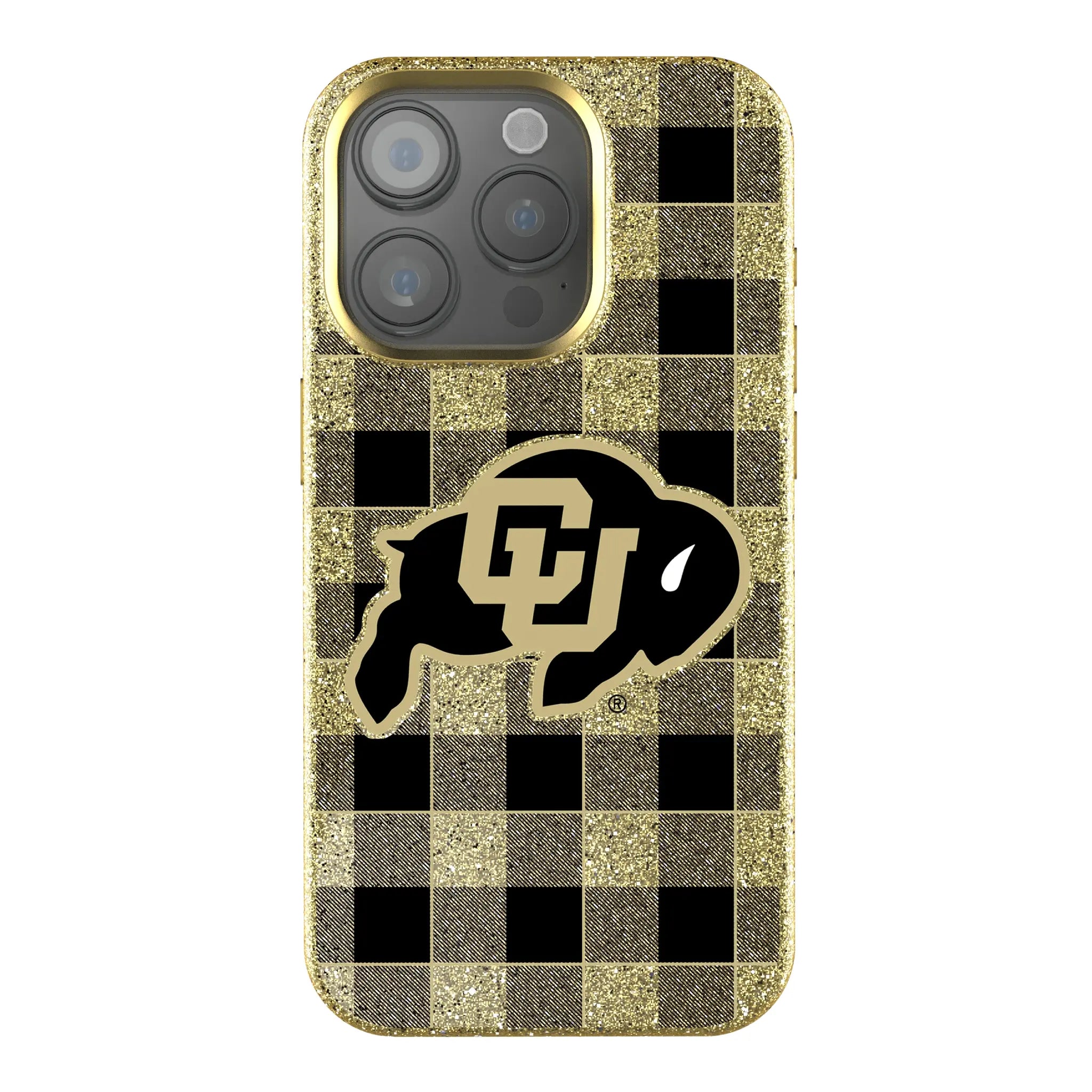 University of Colorado Buffaloes Plaid iPhone Bling Phone Case for Apple iPhone