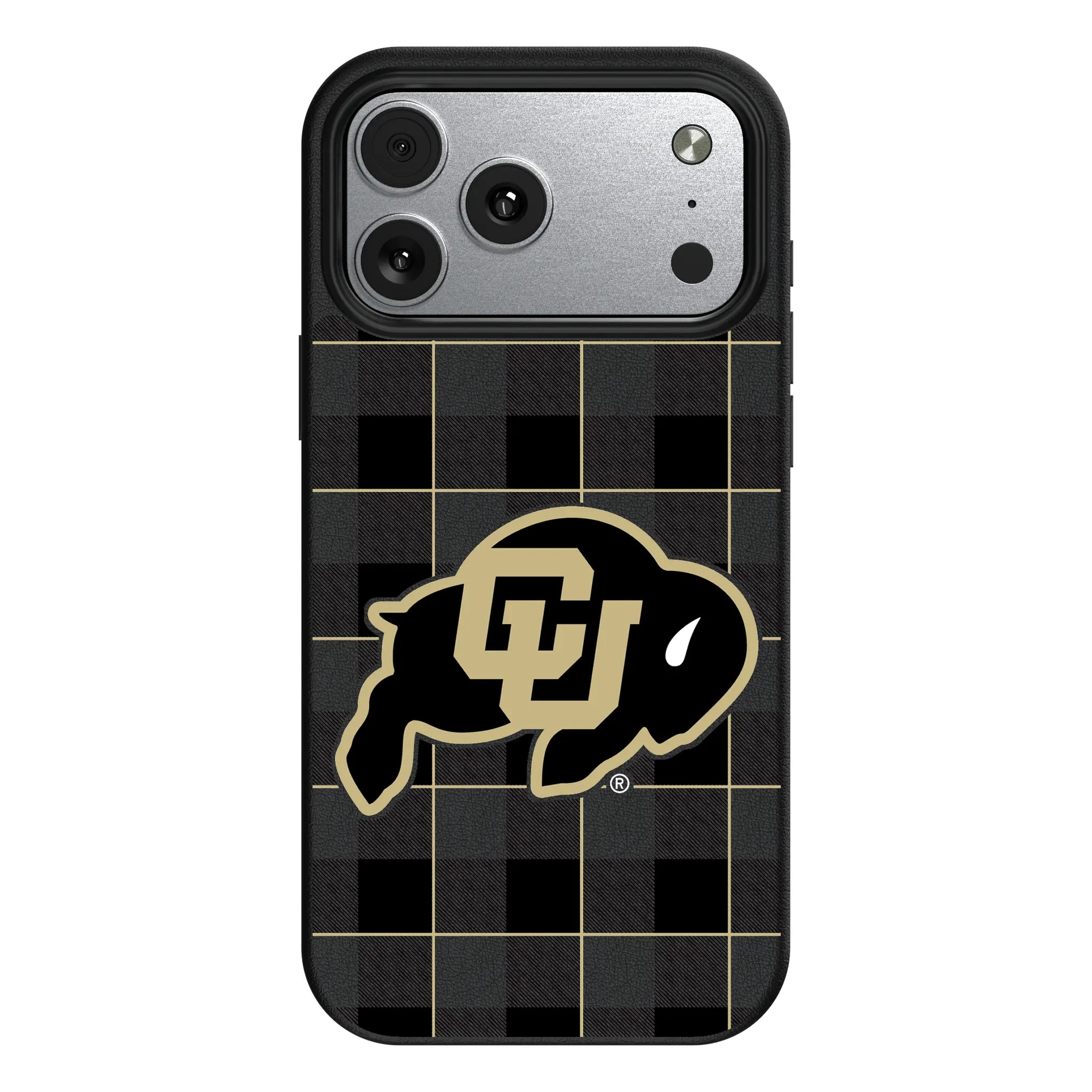 University of Colorado Buffaloes Plaid iPhone MagSafe Compatible Phone Case for Apple iPhone#Device_iPhone 17 Pro Max