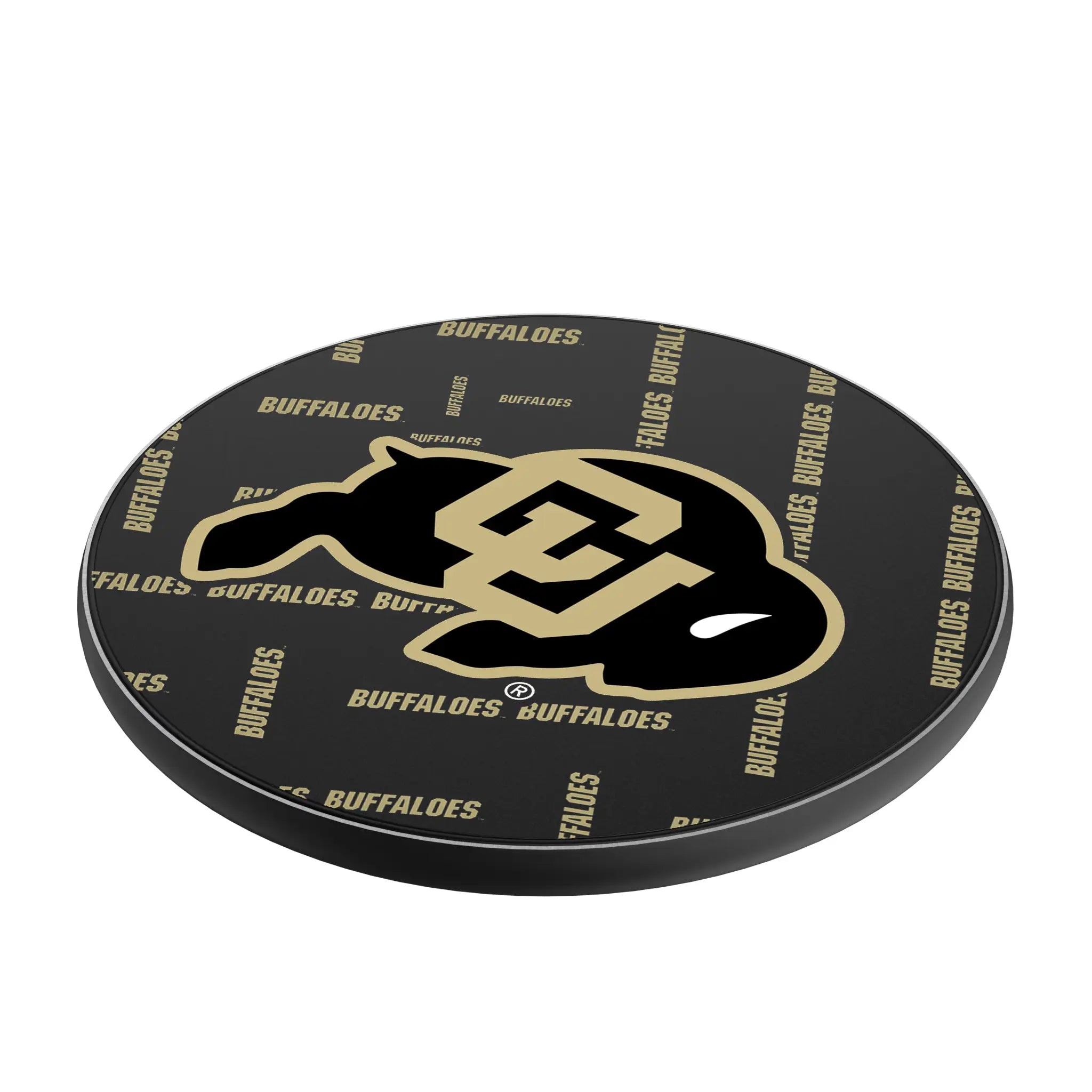 University of Colorado Buffaloes Quadtile 15-Watt Wireless Charger - Isometric View