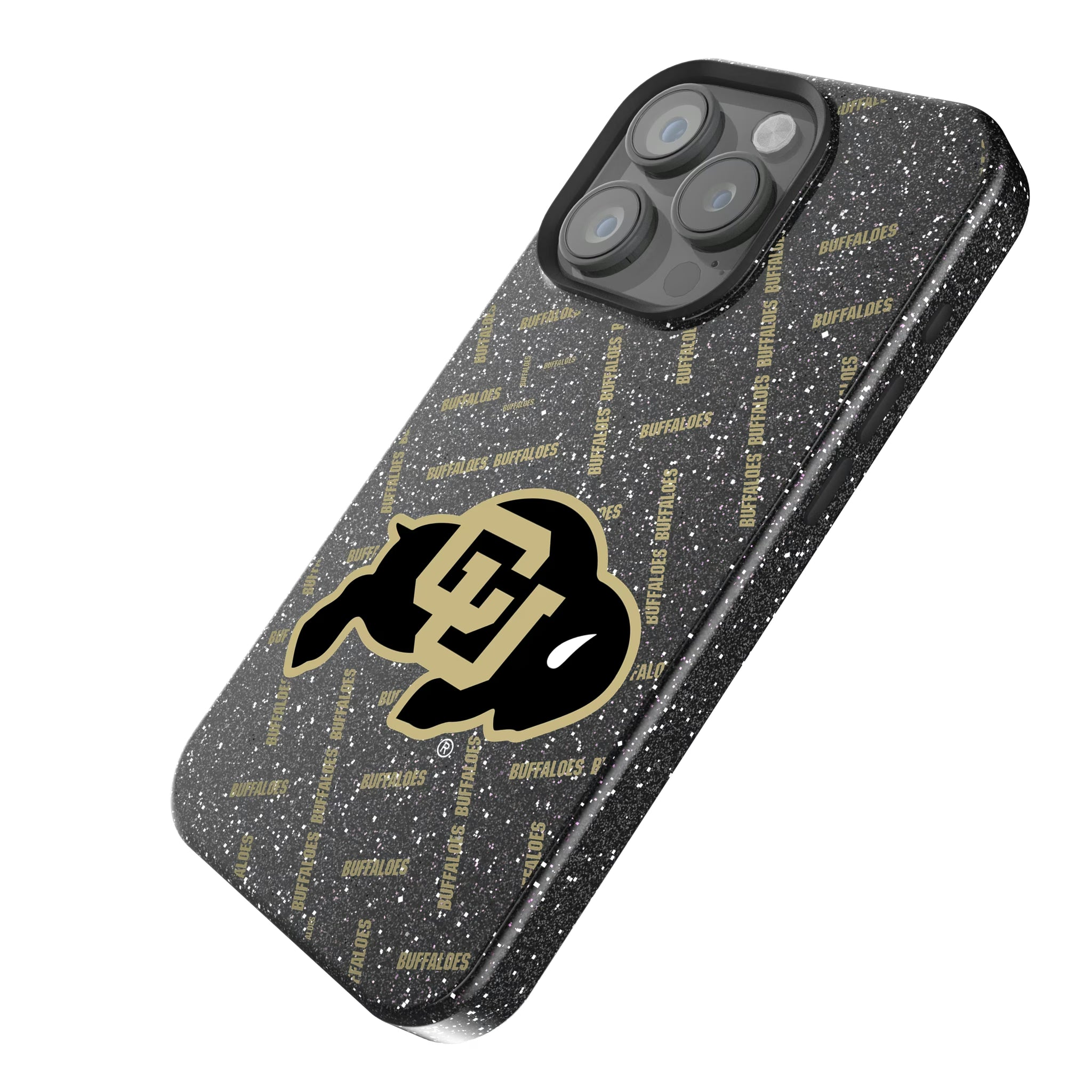 University of Colorado Buffaloes Quadtile iPhone Bling Phone Case for Apple iPhone - Isometric View