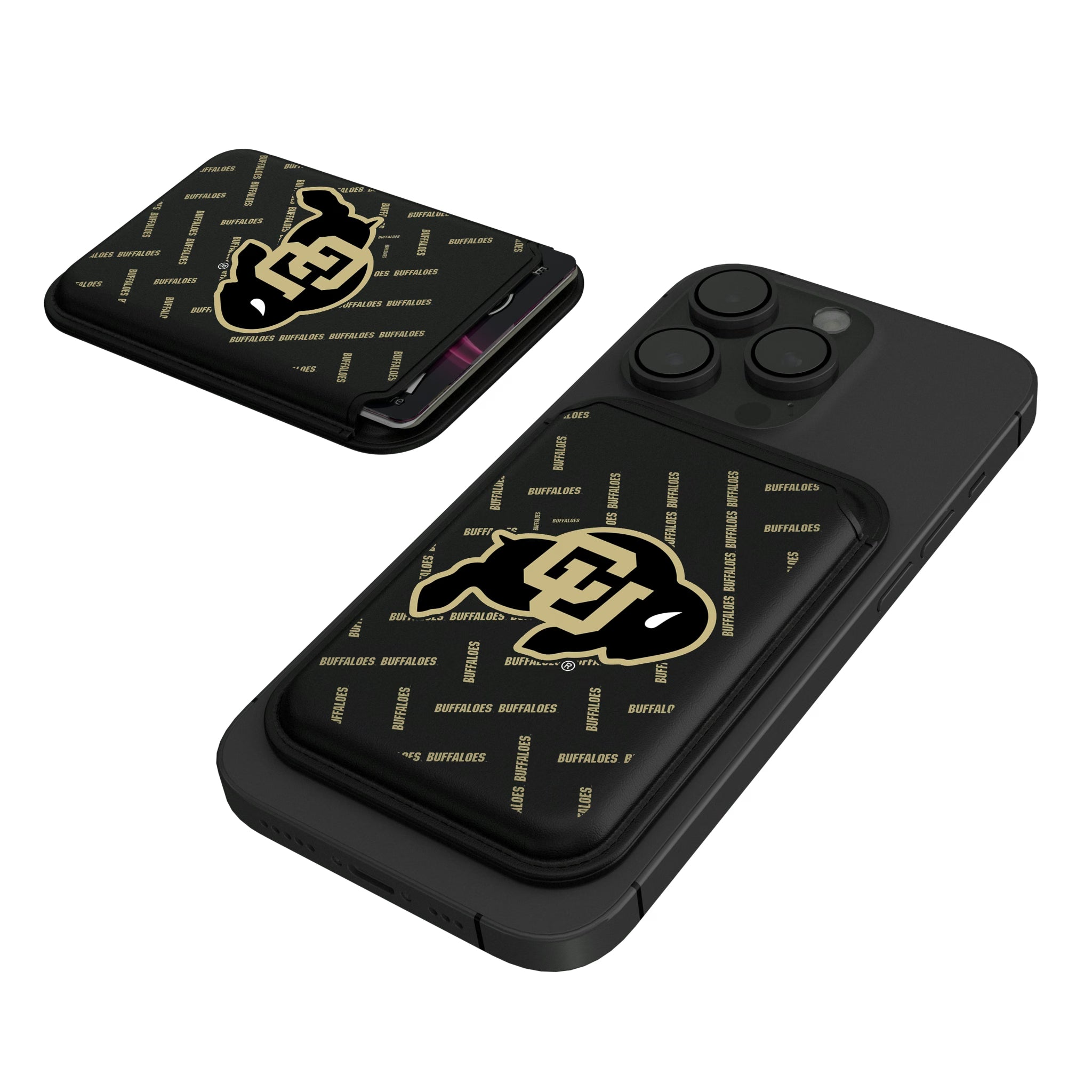 University of Colorado Buffaloes Quadtile Black Magnetic Credit Card Wallet