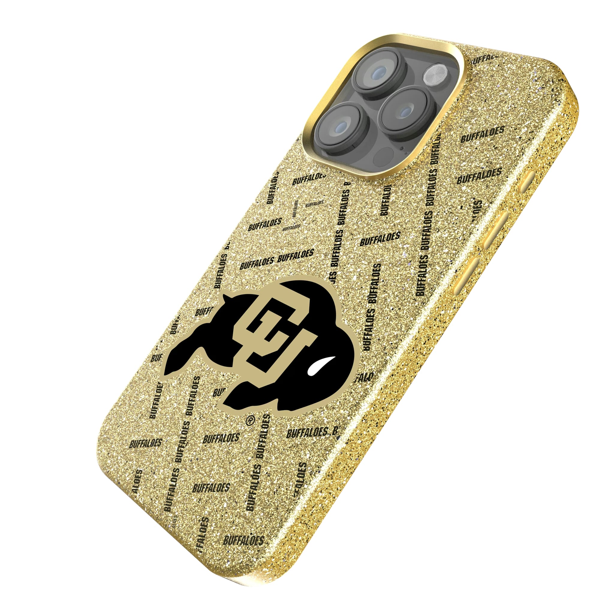 University of Colorado Buffaloes Quadtile iPhone Bling Phone Case for Apple iPhone - Isometric View