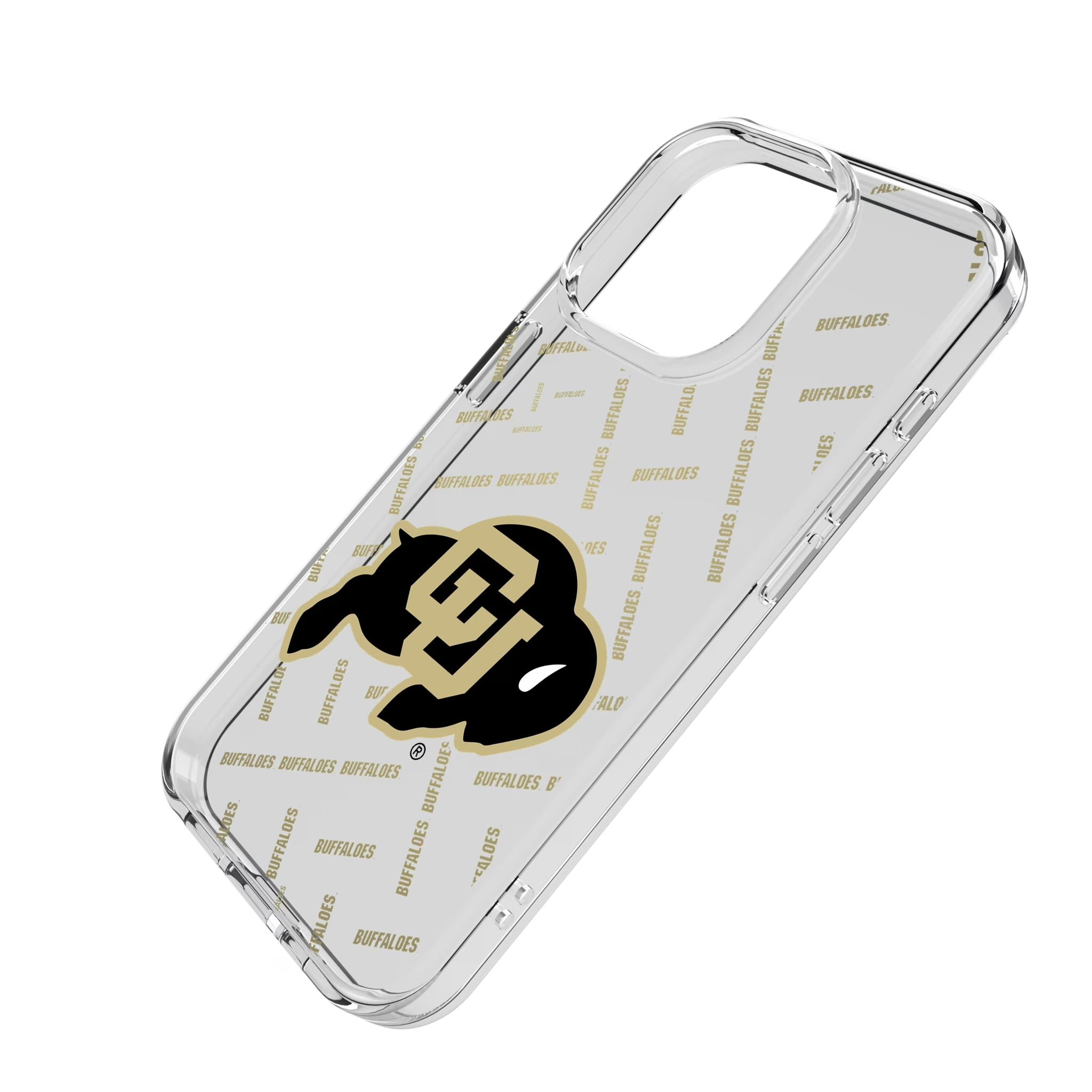 University of Colorado Buffaloes Quadtile iPhone Clear Phone Case for Apple iPhone - Isometric View