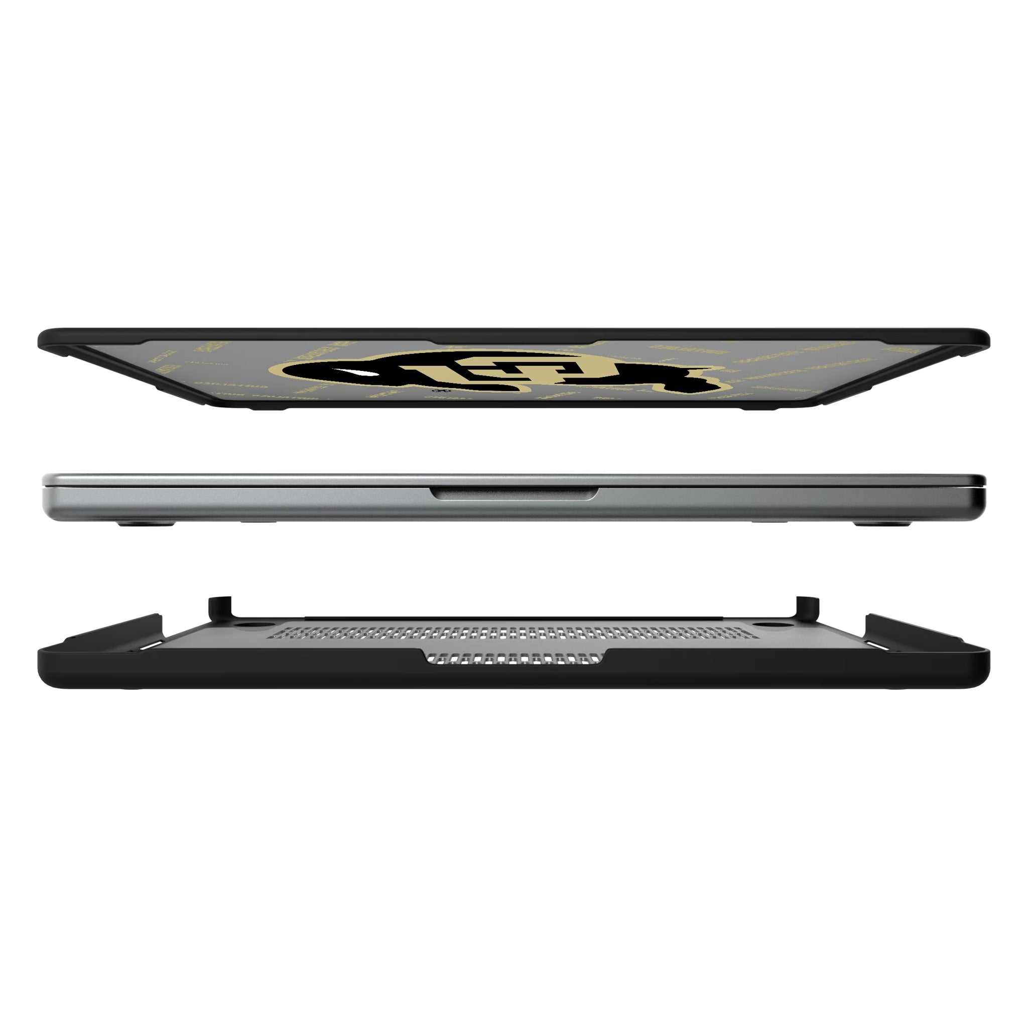 University of Colorado Buffaloes Quadtile MacBook Laptop Case for Apple MacBook#Device_MacBook Pro (14-inch, 2021) / MacBook Pro (14-inch, 2023) / MacBook Pro (14-inch, 2024)
