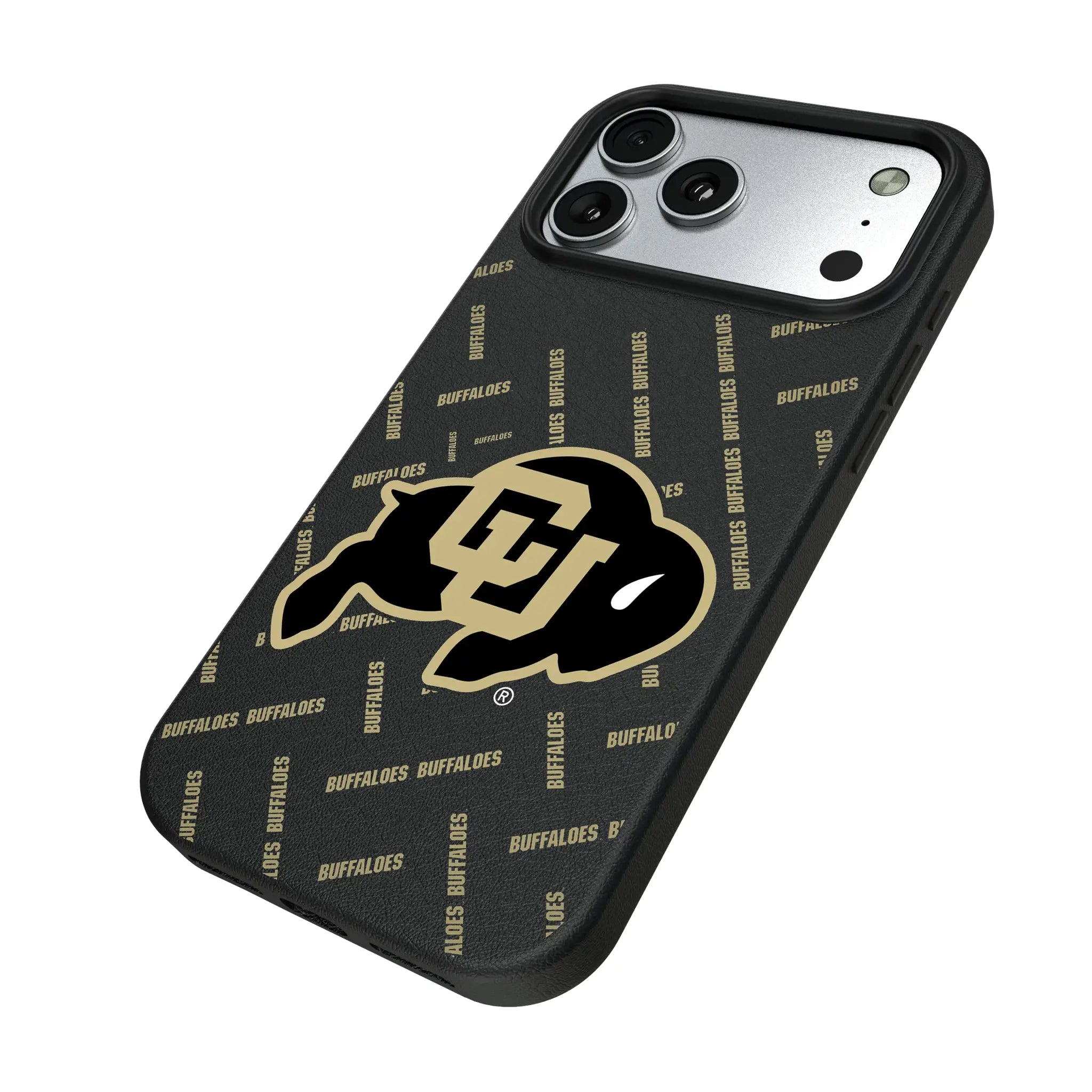 University of Colorado Buffaloes Quadtile iPhone MagSafe Compatible Phone Case for Apple iPhone - Isometric View#Device_iPhone 17 Pro Max