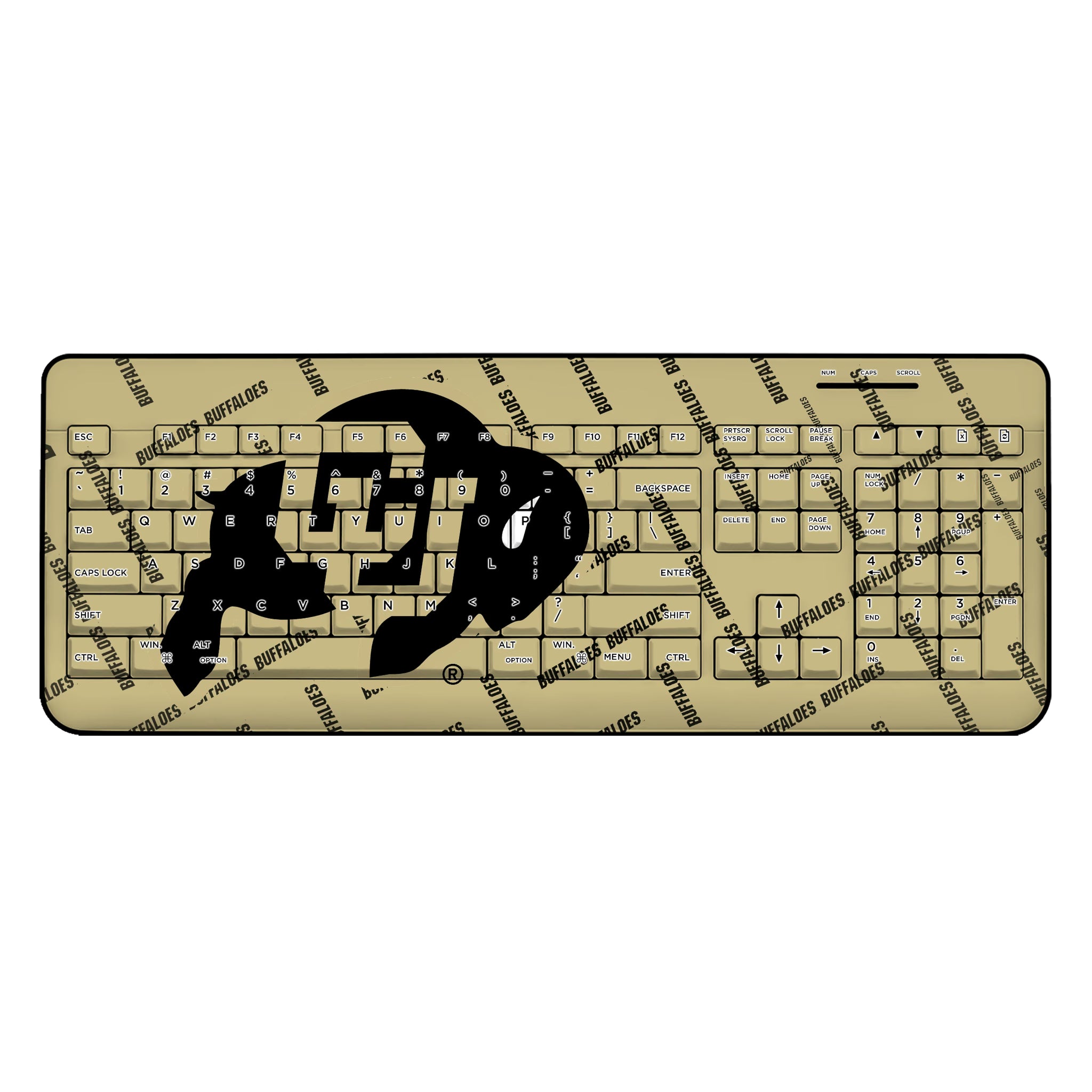 University of Colorado Buffaloes Quadtile Wireless USB Keyboard
