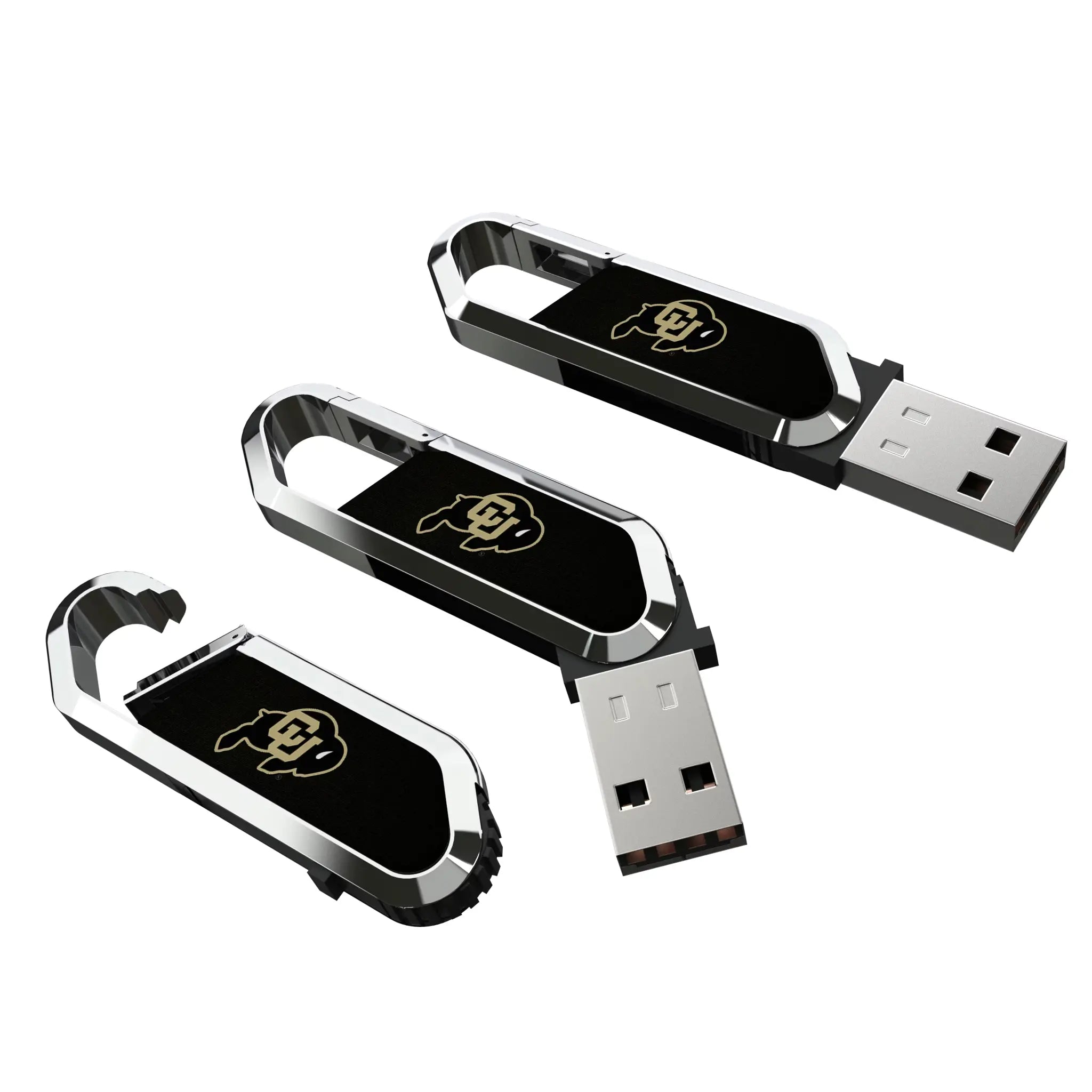 University of Colorado Buffaloes Solid USB 64GB Clip Style Flash Drive