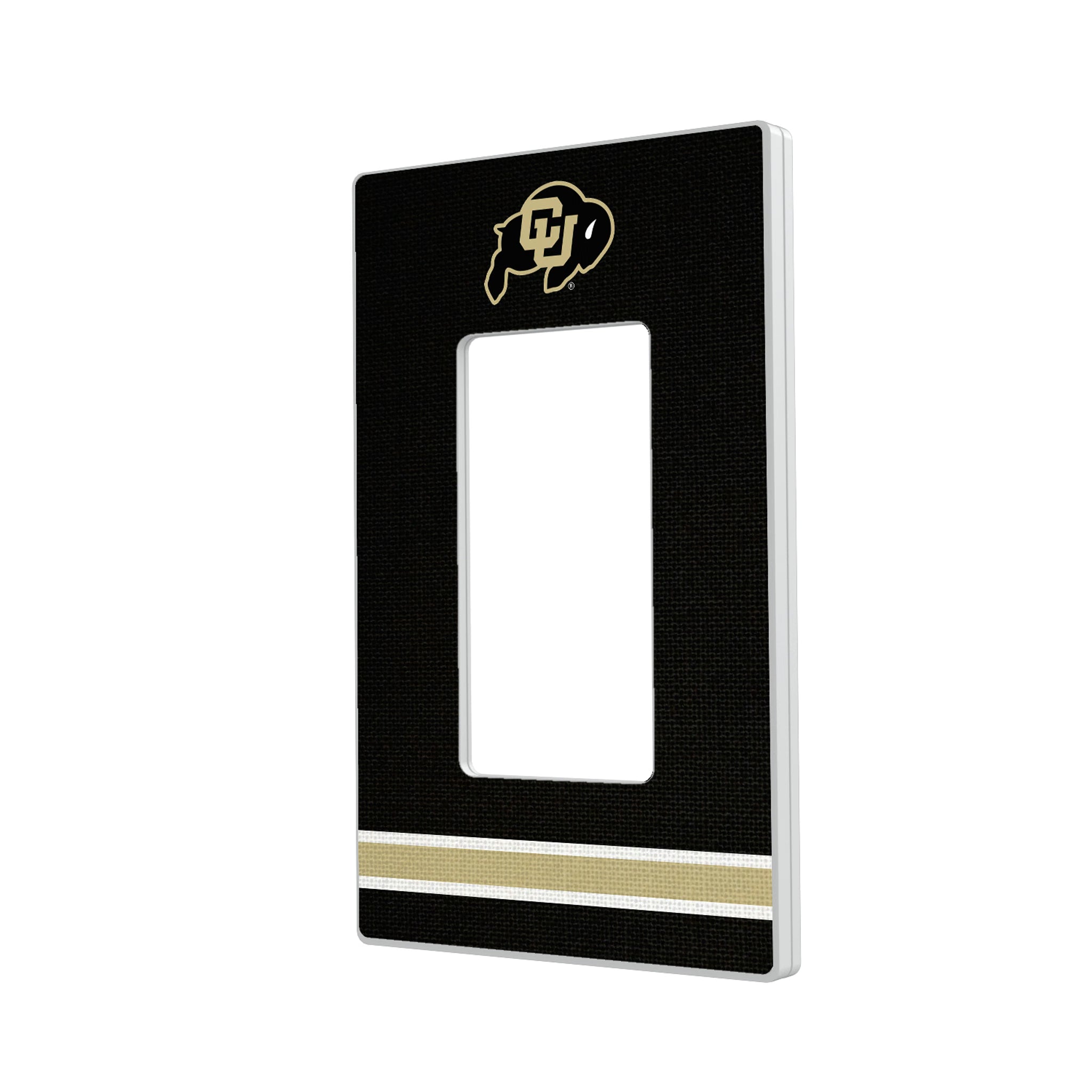 University of Colorado Buffaloes Stripe Hidden-Screw Light Switch Plate#Style_Single Rocker