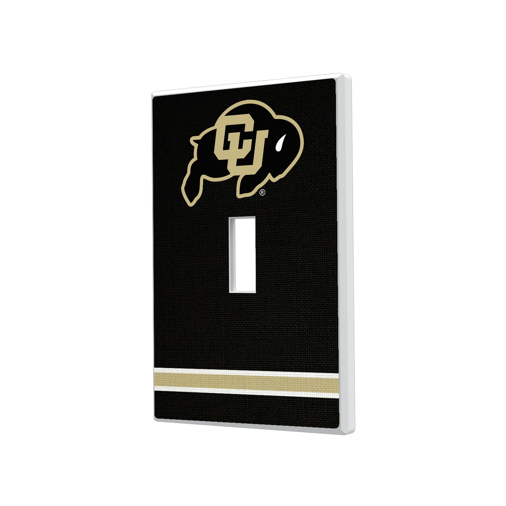 University of Colorado Buffaloes Stripe Hidden-Screw Light Switch Plate#Style_Single Toggle