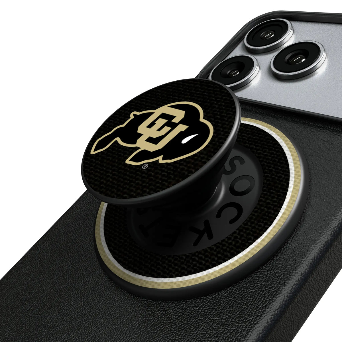 University of Colorado Buffaloes Stripe Popsockets Round Magnetic