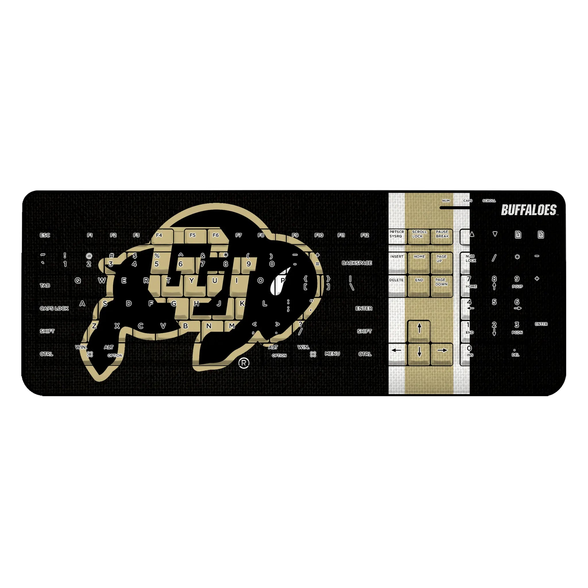 University of Colorado Buffaloes Stripe Wireless USB Keyboard