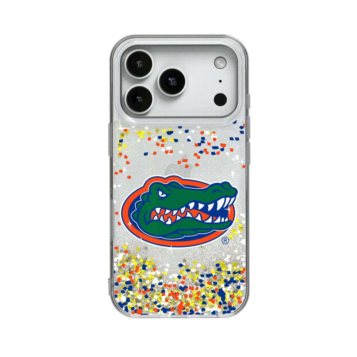 University of Florida Gators Confetti Glitter Phone Case for Apple iPhone