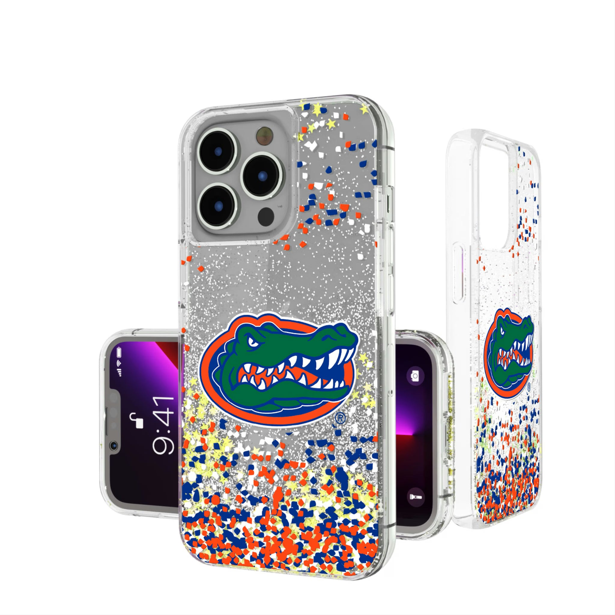 University of Florida Gators Confetti iPhone Glitter Phone Case for Apple iPhone