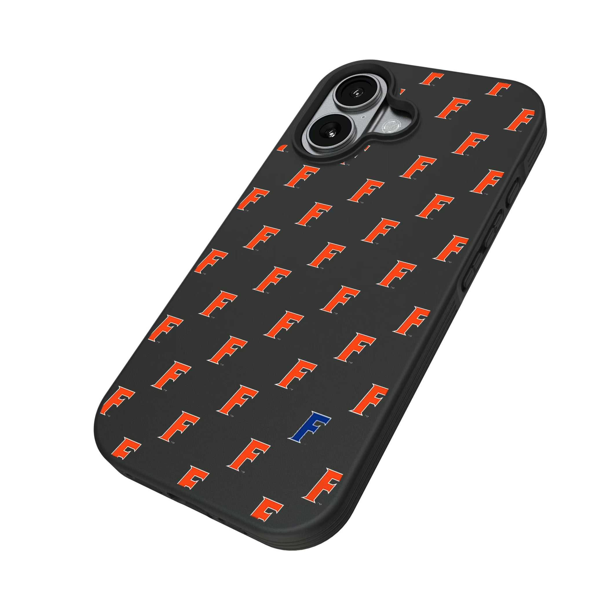 University of Florida Gators Fashion Pattern iPhone Bump Phone Case for Apple iPhone - Isometric View#Device_iPhone 17