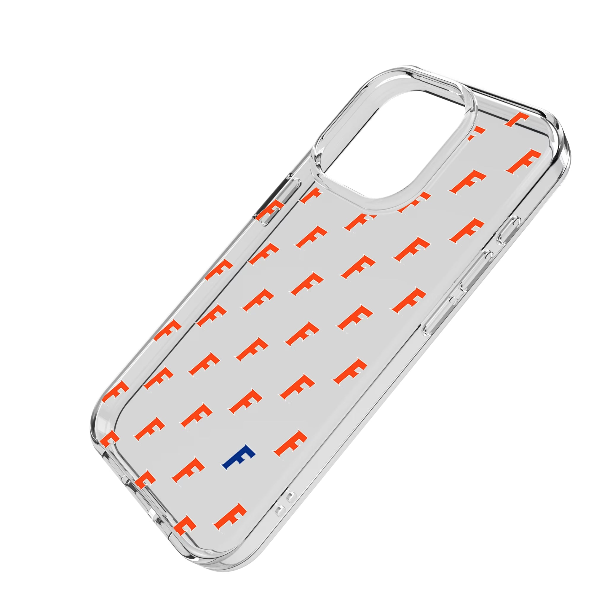 University of Florida Gators Fashion Pattern iPhone Clear Phone Case for Apple iPhone - Isometric View