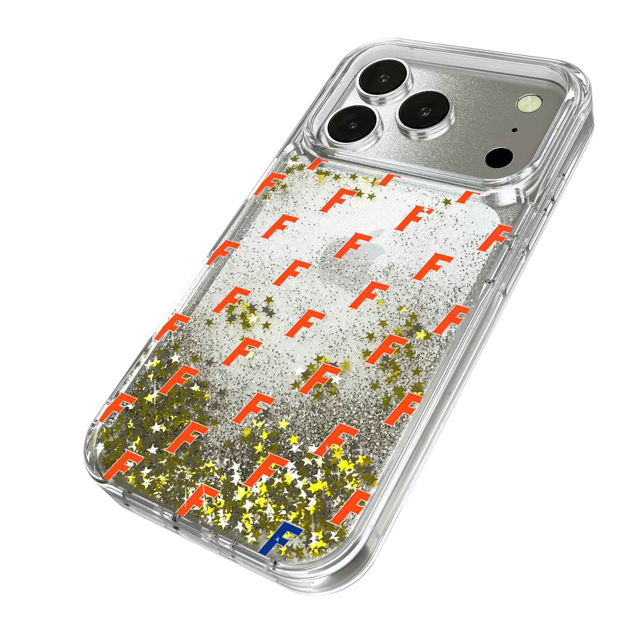 University of Florida Gators Fashion Pattern iPhone Glitter Phone Case for Apple iPhone - Isometric View