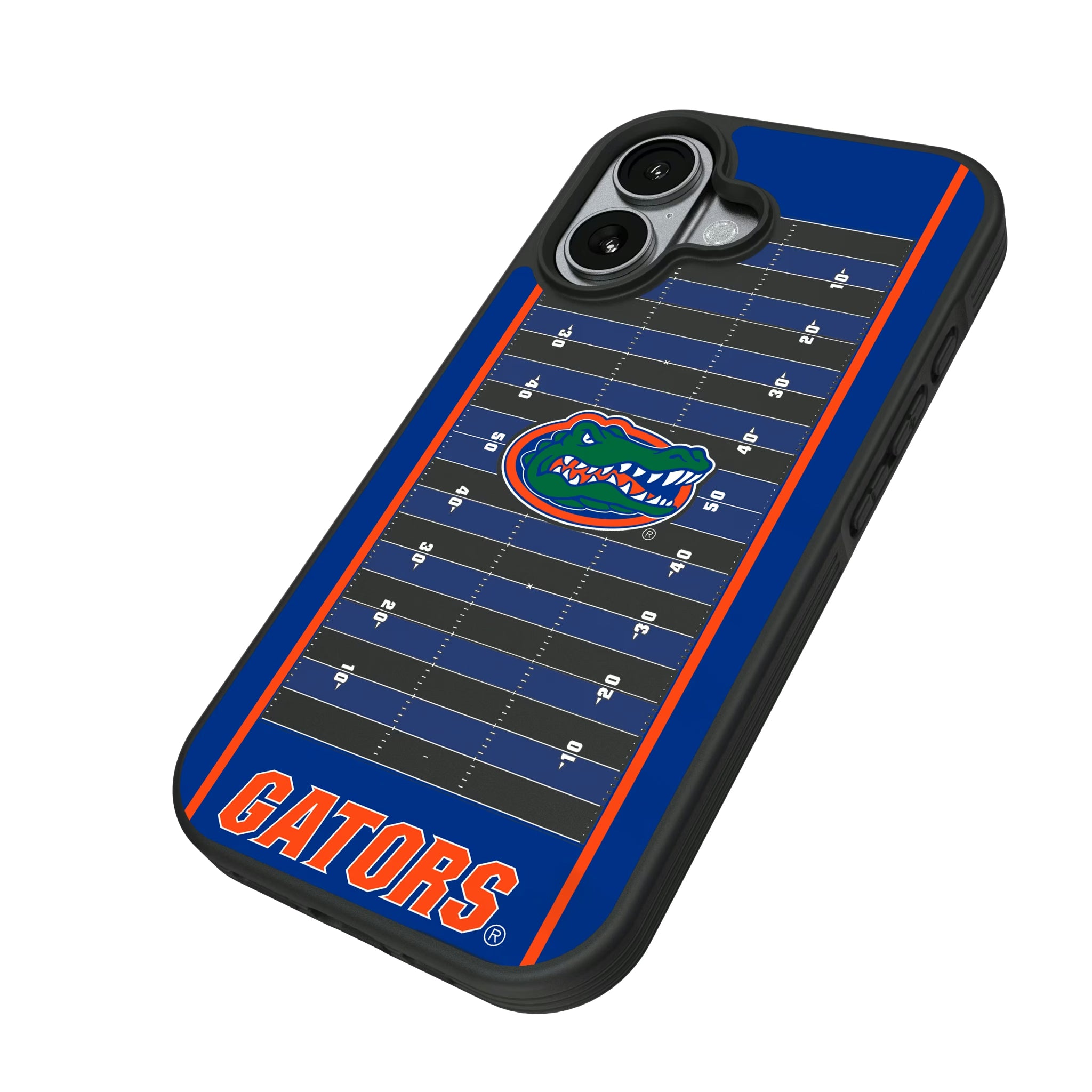 University of Florida Gators Field iPhone Bump Phone Case for Apple iPhone - Isometric View#Device_iPhone 17