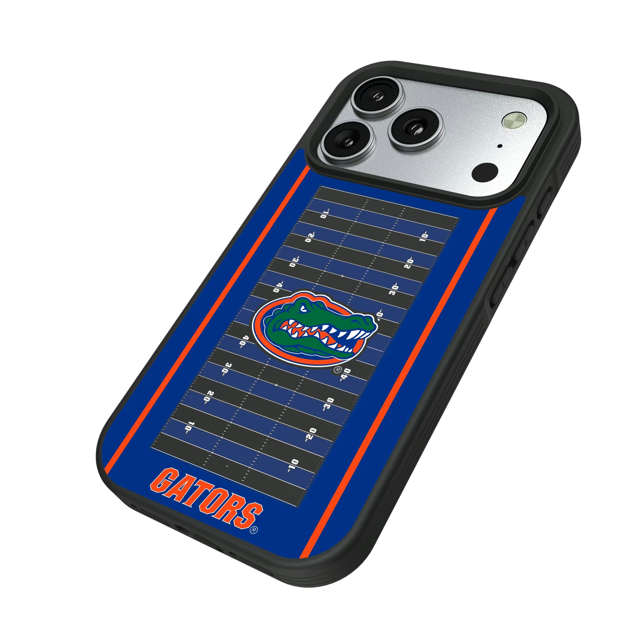 University of Florida Gators Field iPhone Bump Phone Case for Apple iPhone - Isometric View#Device_iPhone 17 Pro