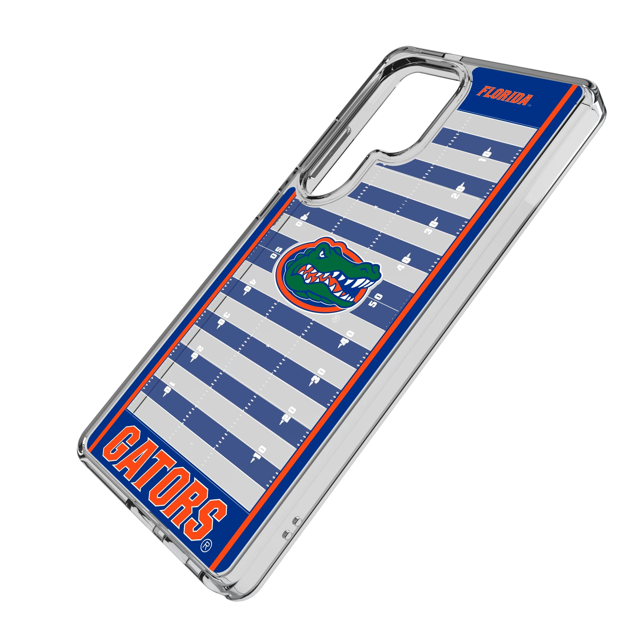 University of Florida Gators Field Galaxy Clear Phone Case for Samsung Galaxy - Isometric View