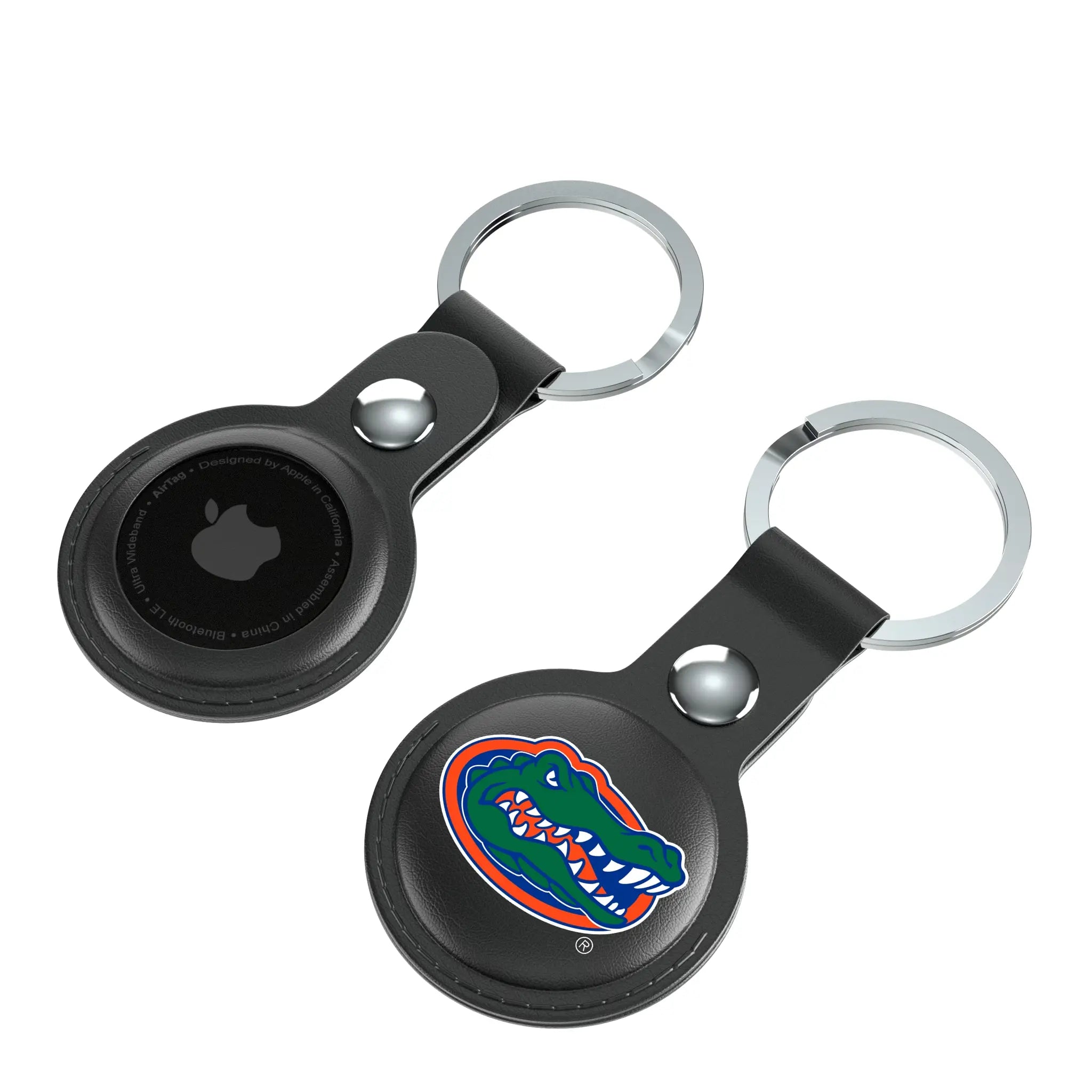 University of Florida Gators Insignia AirTag Black Airtag Holder 2-Pack - Isometric View