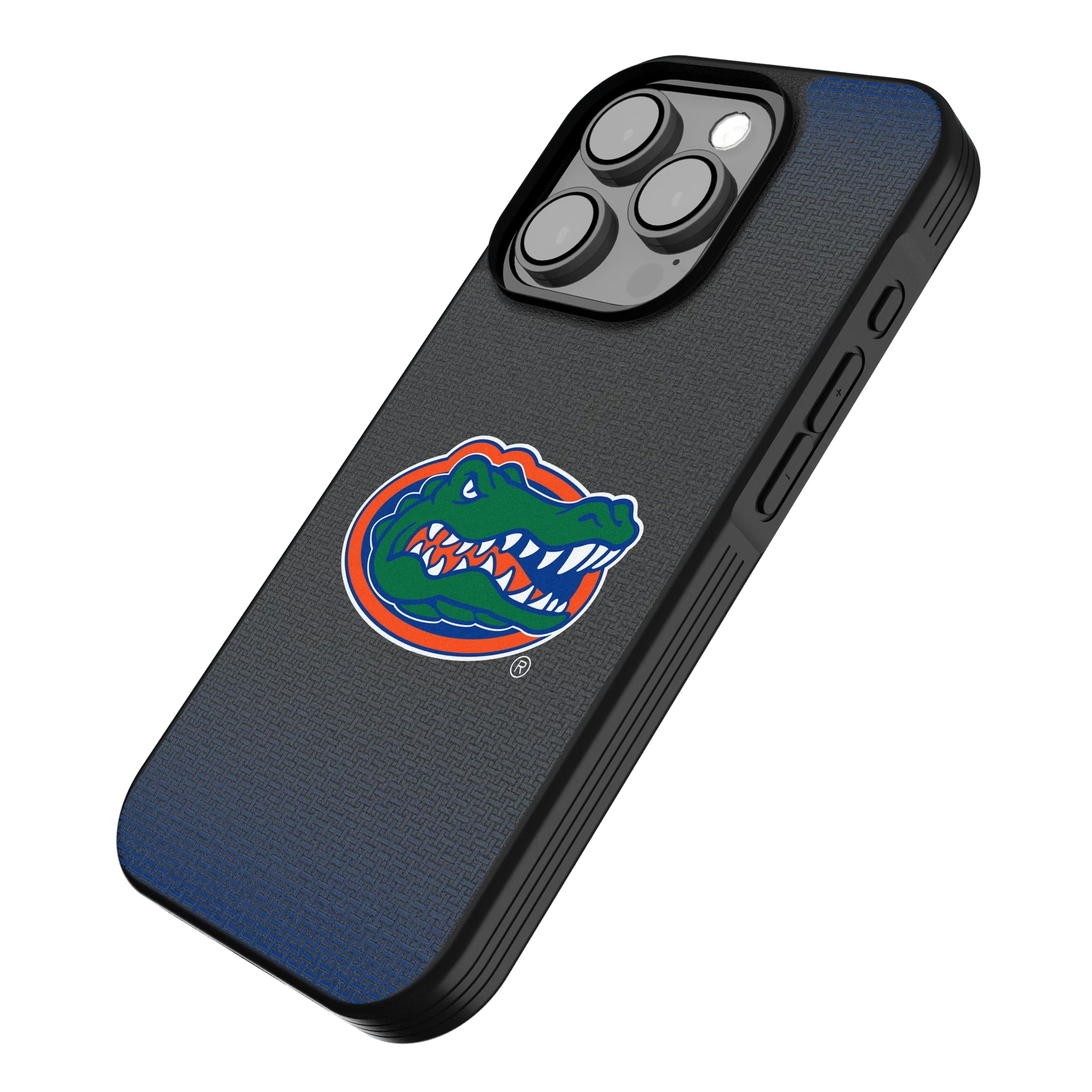 University of Florida Gators Linen iPhone Bump Phone Case for Apple iPhone - Isometric View