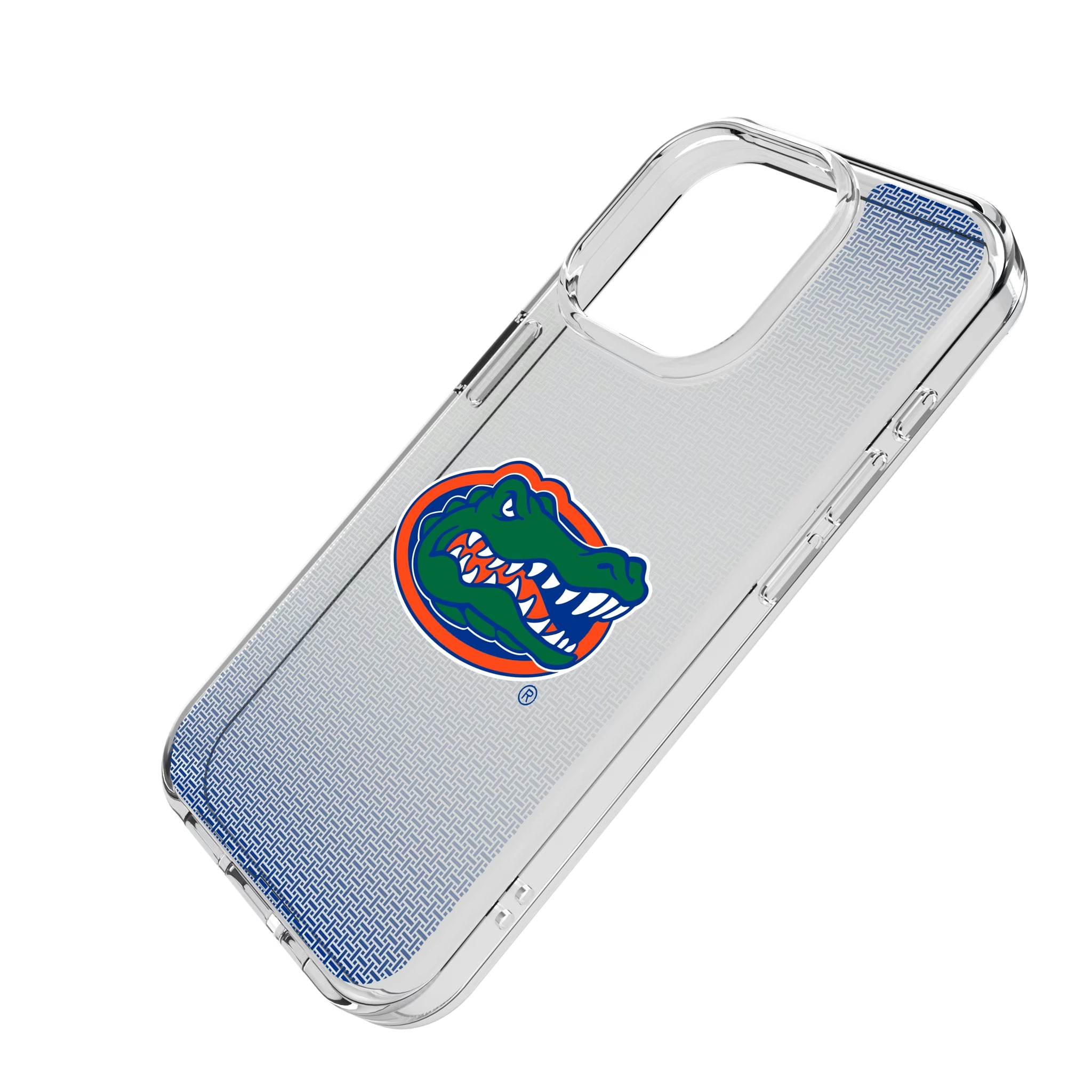 University of Florida Gators Linen iPhone Clear Phone Case for Apple iPhone - Isometric View