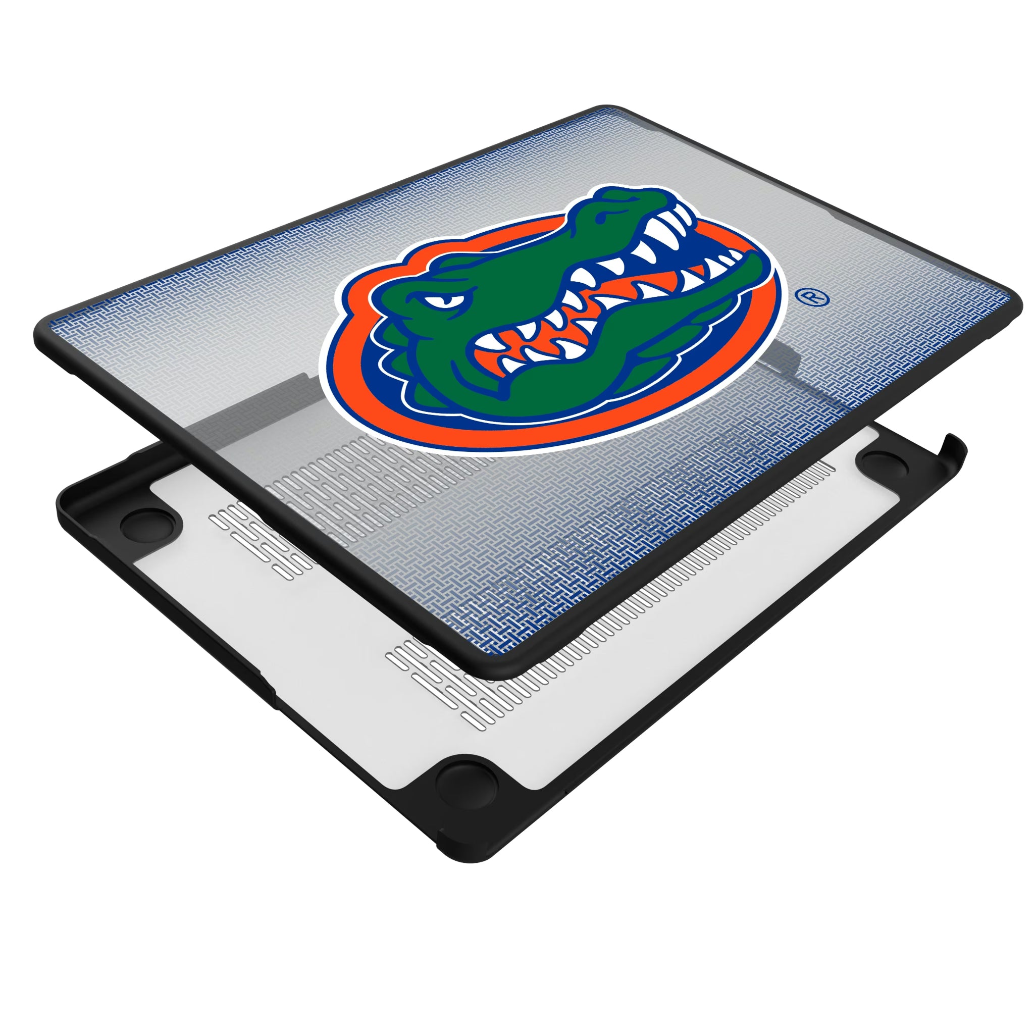 University of Florida Gators Linen MacBook Laptop Case for Apple MacBook - Isometric View#Device_MacBook Pro (14-inch, 2021) / MacBook Pro (14-inch, 2023) / MacBook Pro (14-inch, 2024)