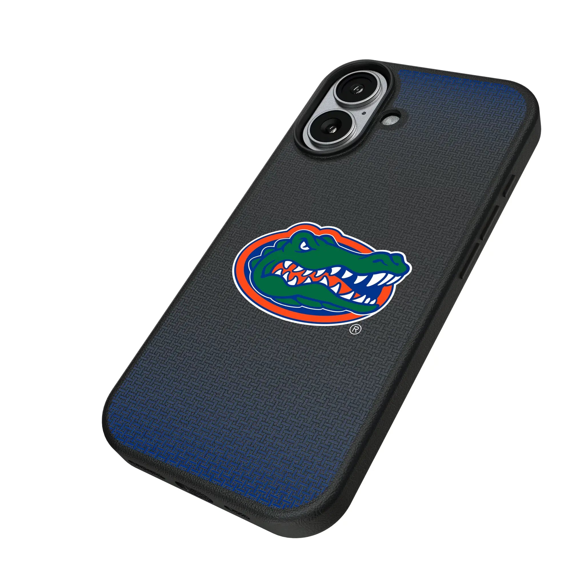 University of Florida Gators Linen iPhone MagSafe Compatible Phone Case for Apple iPhone - Isometric View#Device_iPhone 17