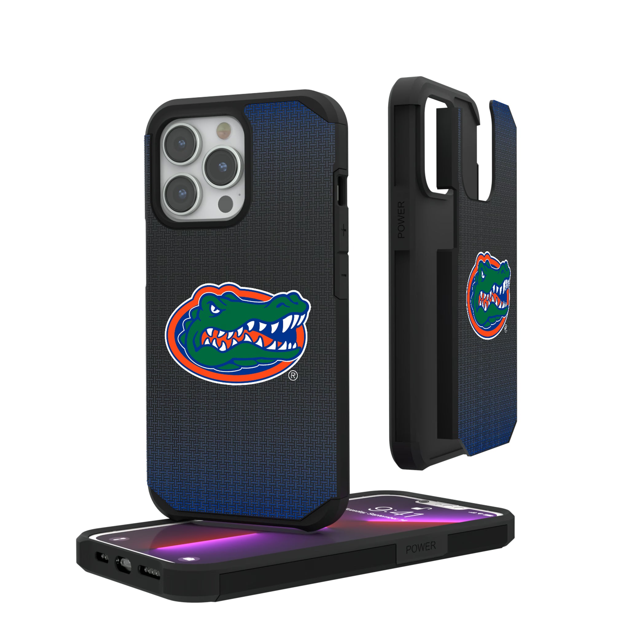 University of Florida Gators Linen iPhone Rugged Phone Case for Apple iPhone#Device_iPhone 13 Pro