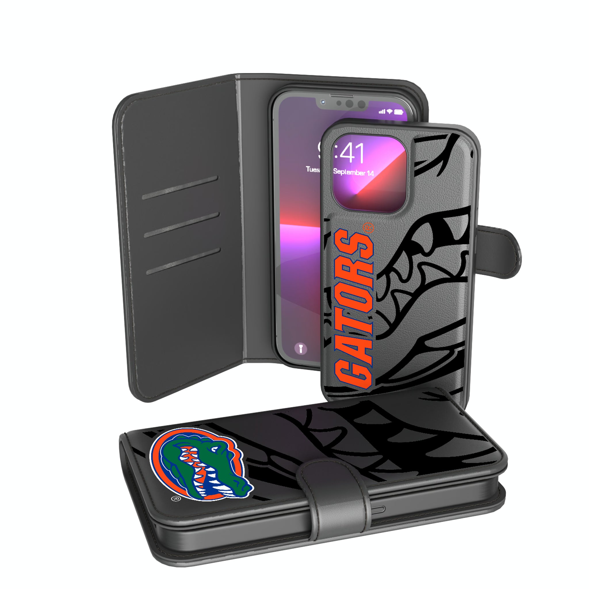 University of Florida Gators Monocolor Tilt iPhone Wallet Phone Case for Apple iPhone