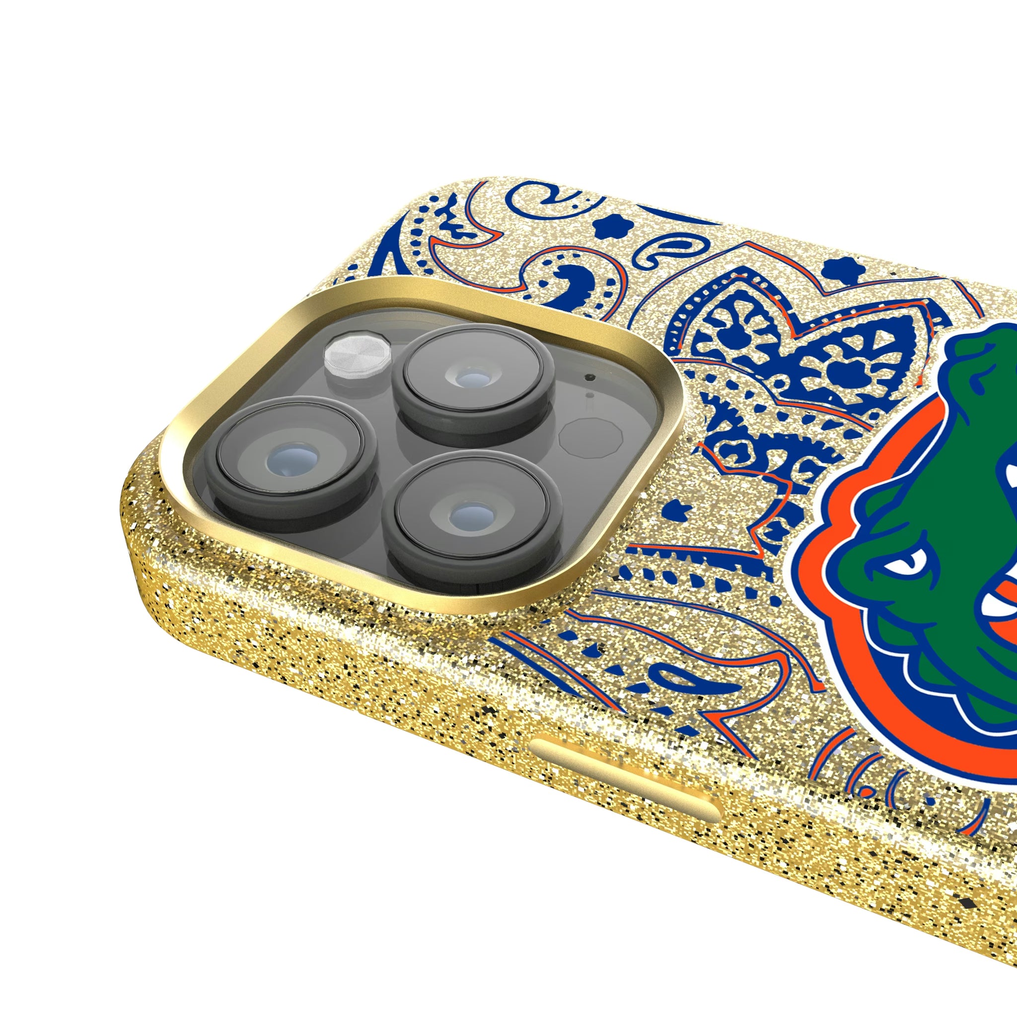 University of Florida Gators Paisley iPhone Bling Phone Case for Apple iPhone - Detail