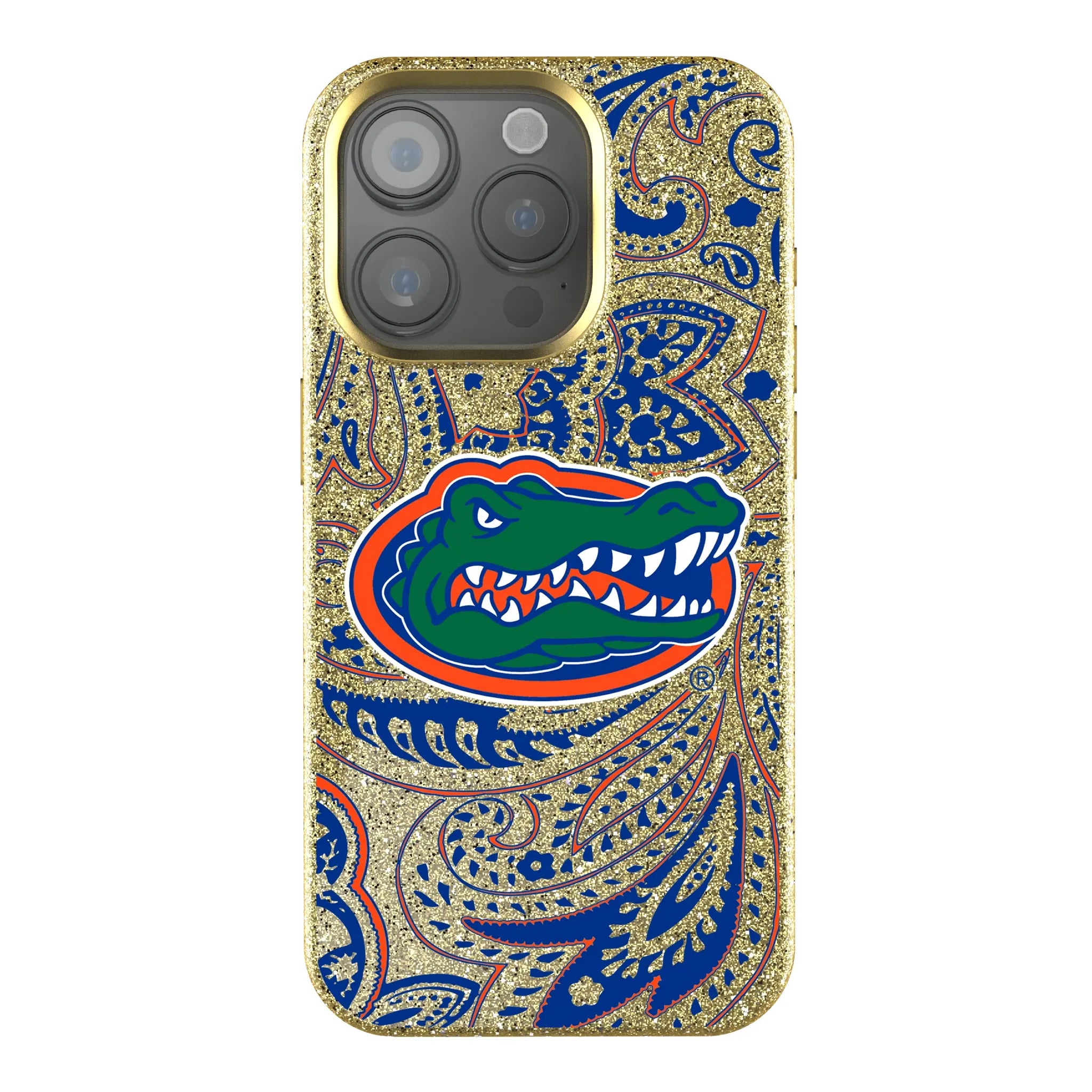University of Florida Gators Paisley iPhone Bling Phone Case for Apple iPhone