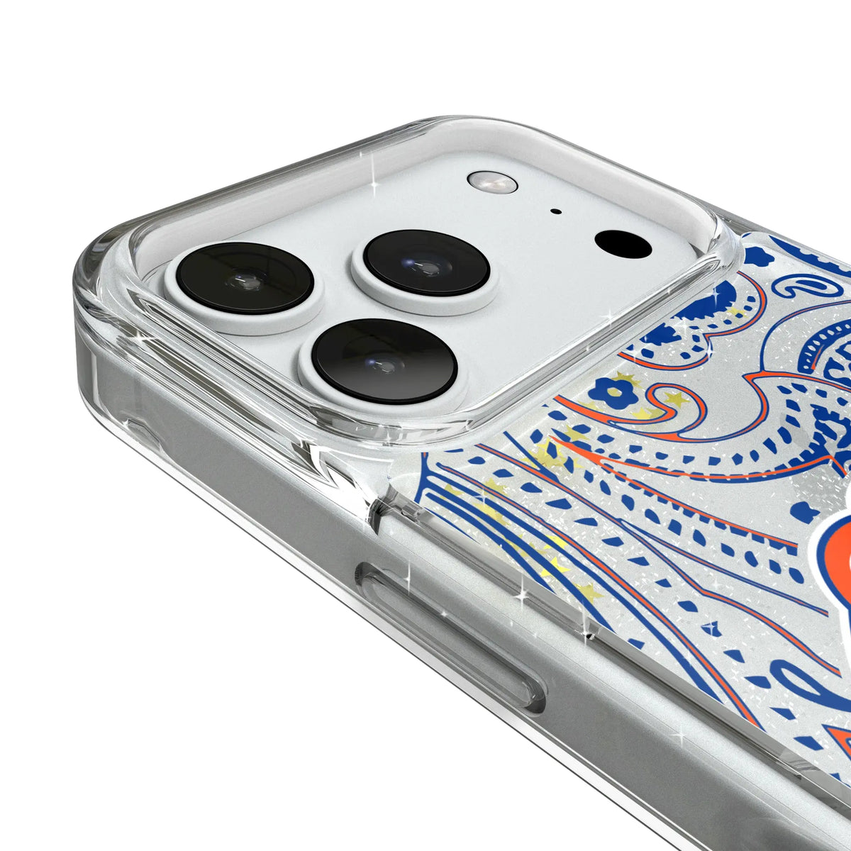 University of Florida Gators Paisley iPhone Glitter Phone Case for Apple iPhone - Detail#Device_iPhone 18 Pro